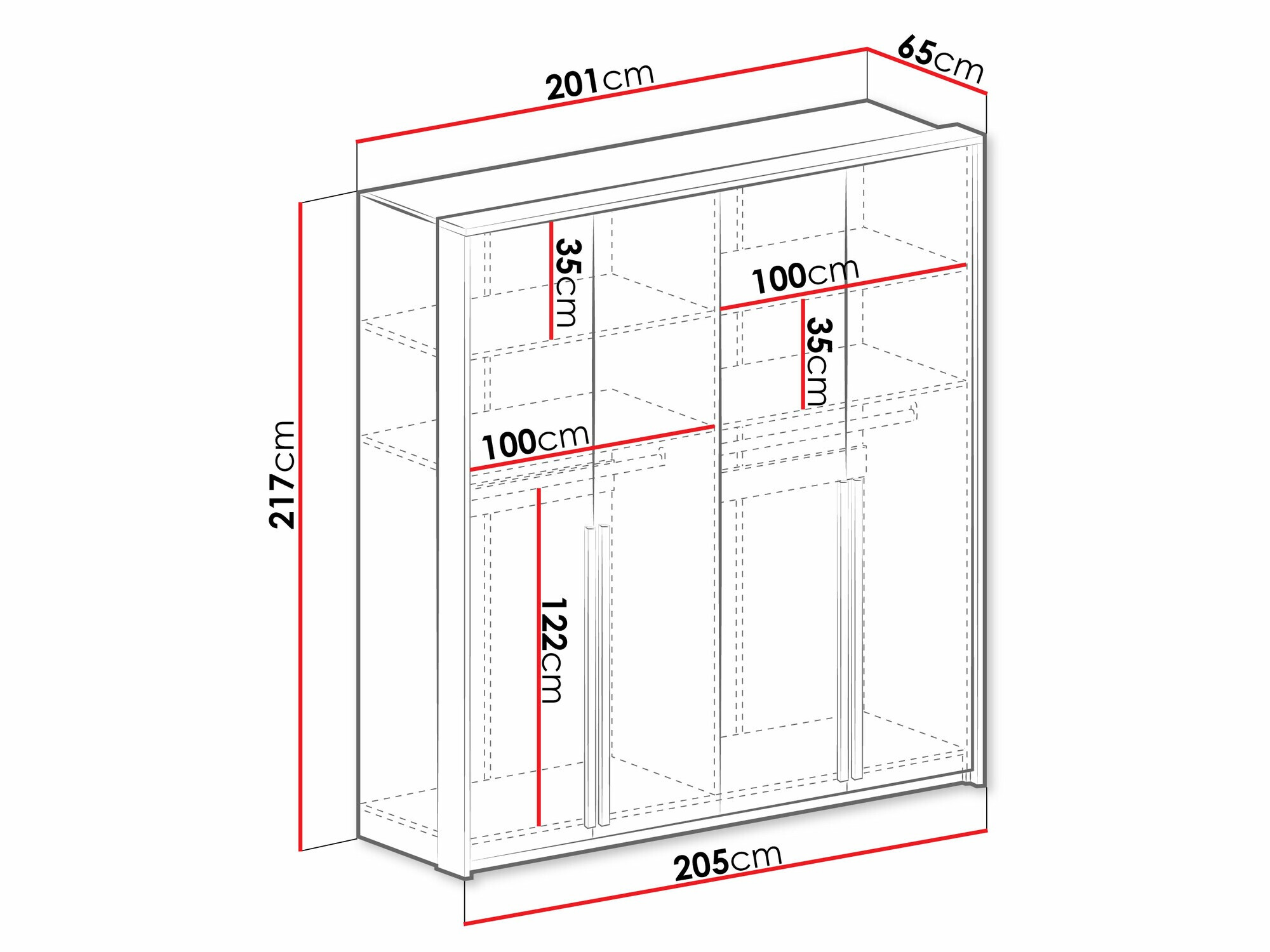 Skapis Calcalo 101 (Balts)