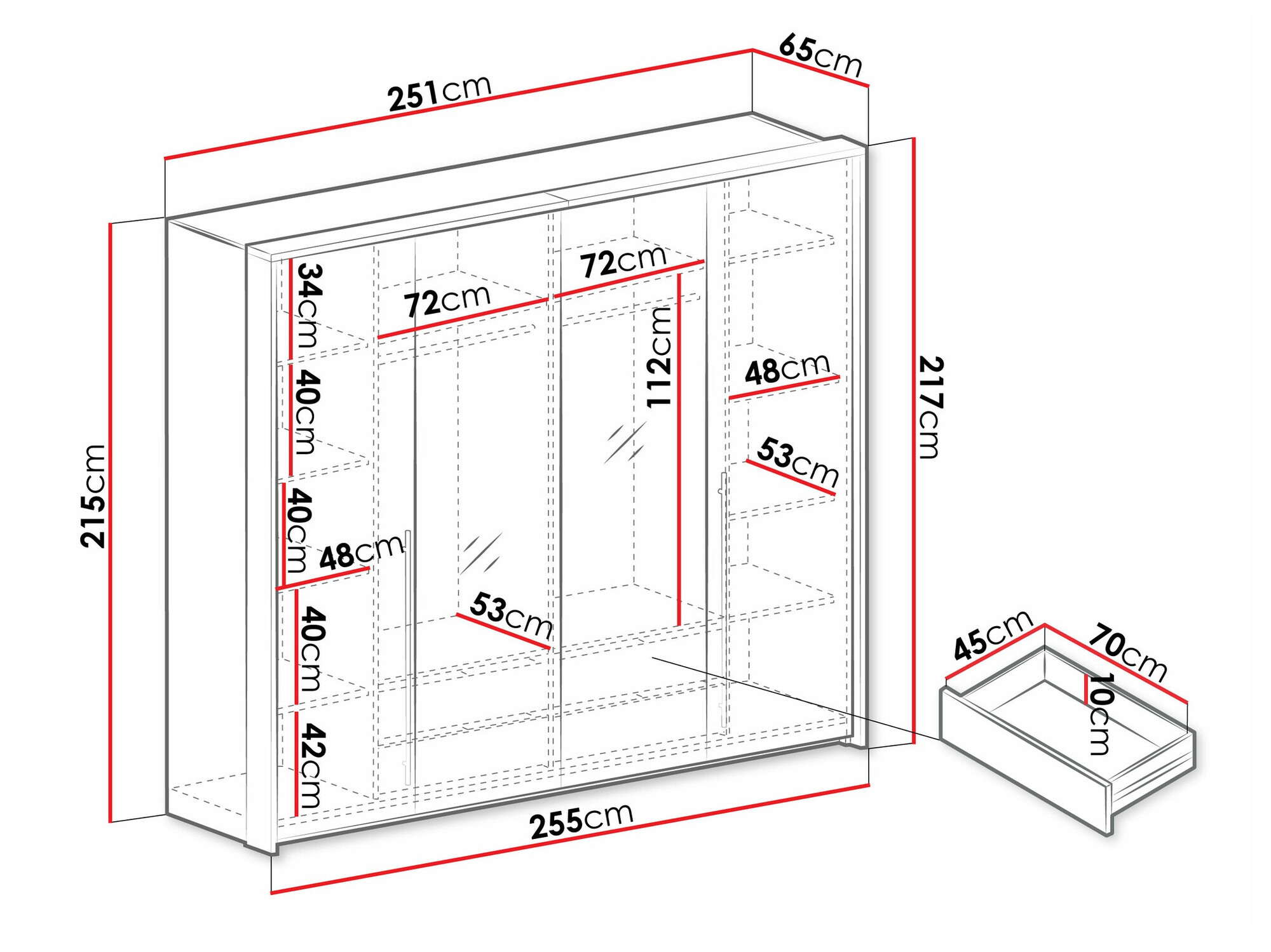 Skapis Honolulu 121 (Lava)