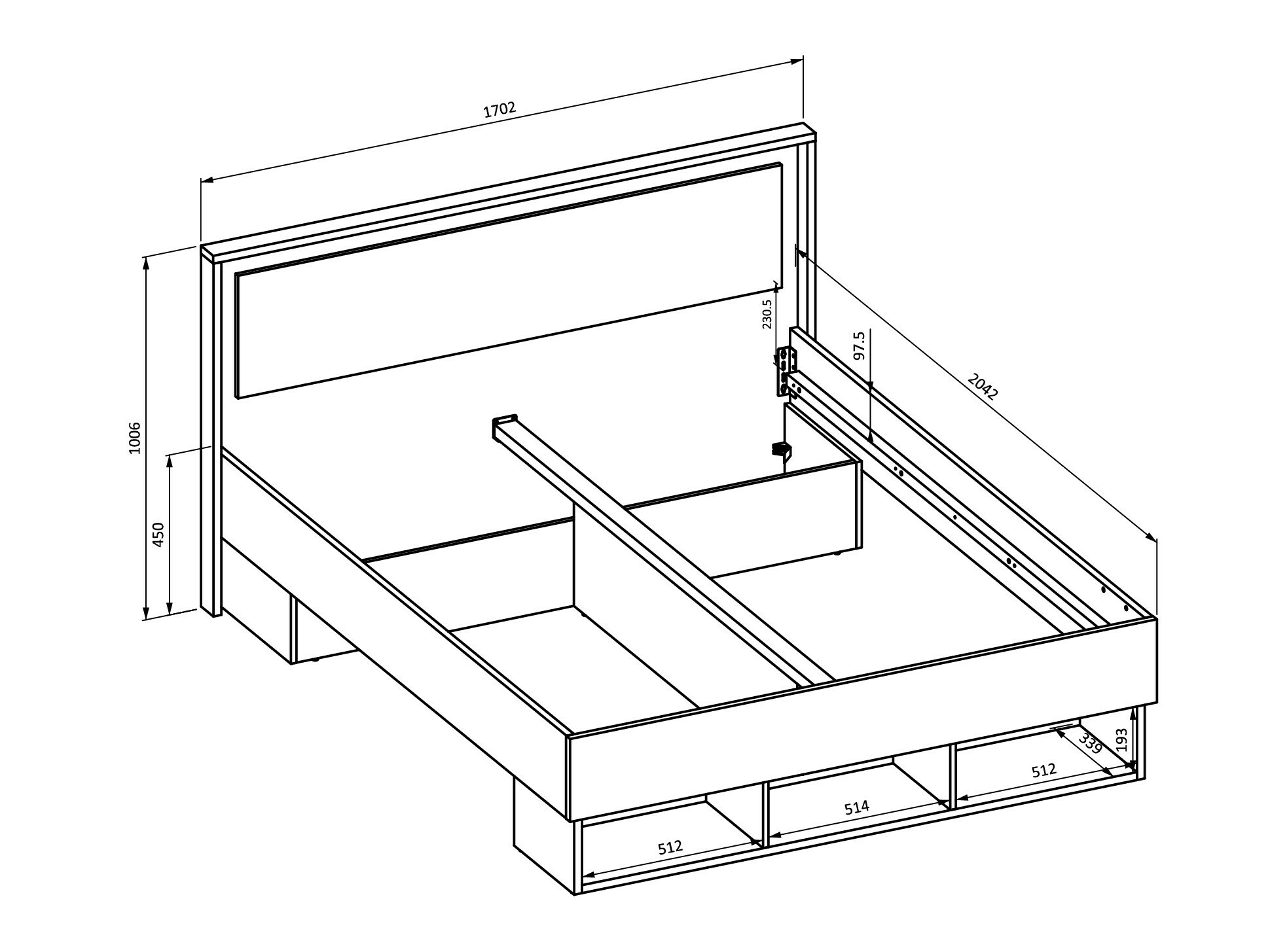 Кровать Vosalo 102