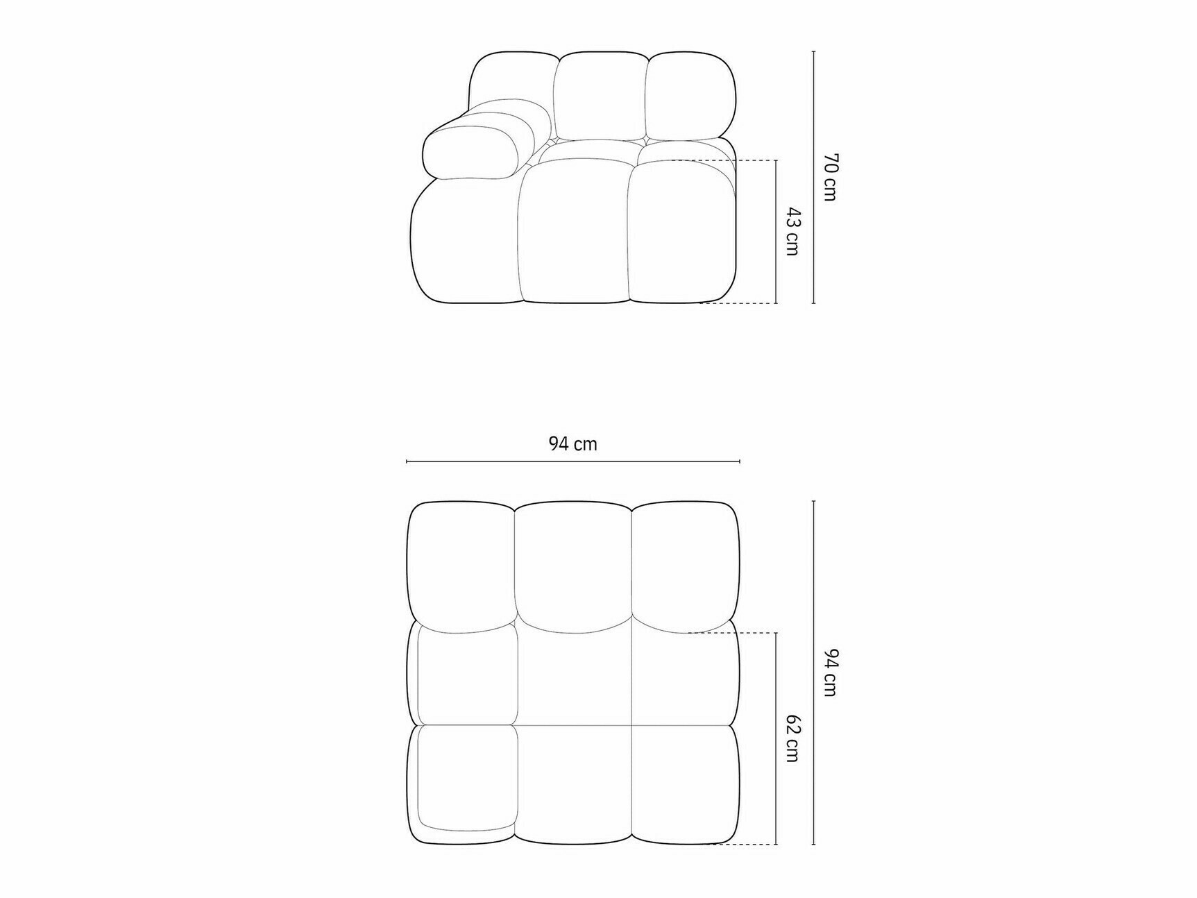 Moduļu krēsls Caltenu 104 (Riviera 38)