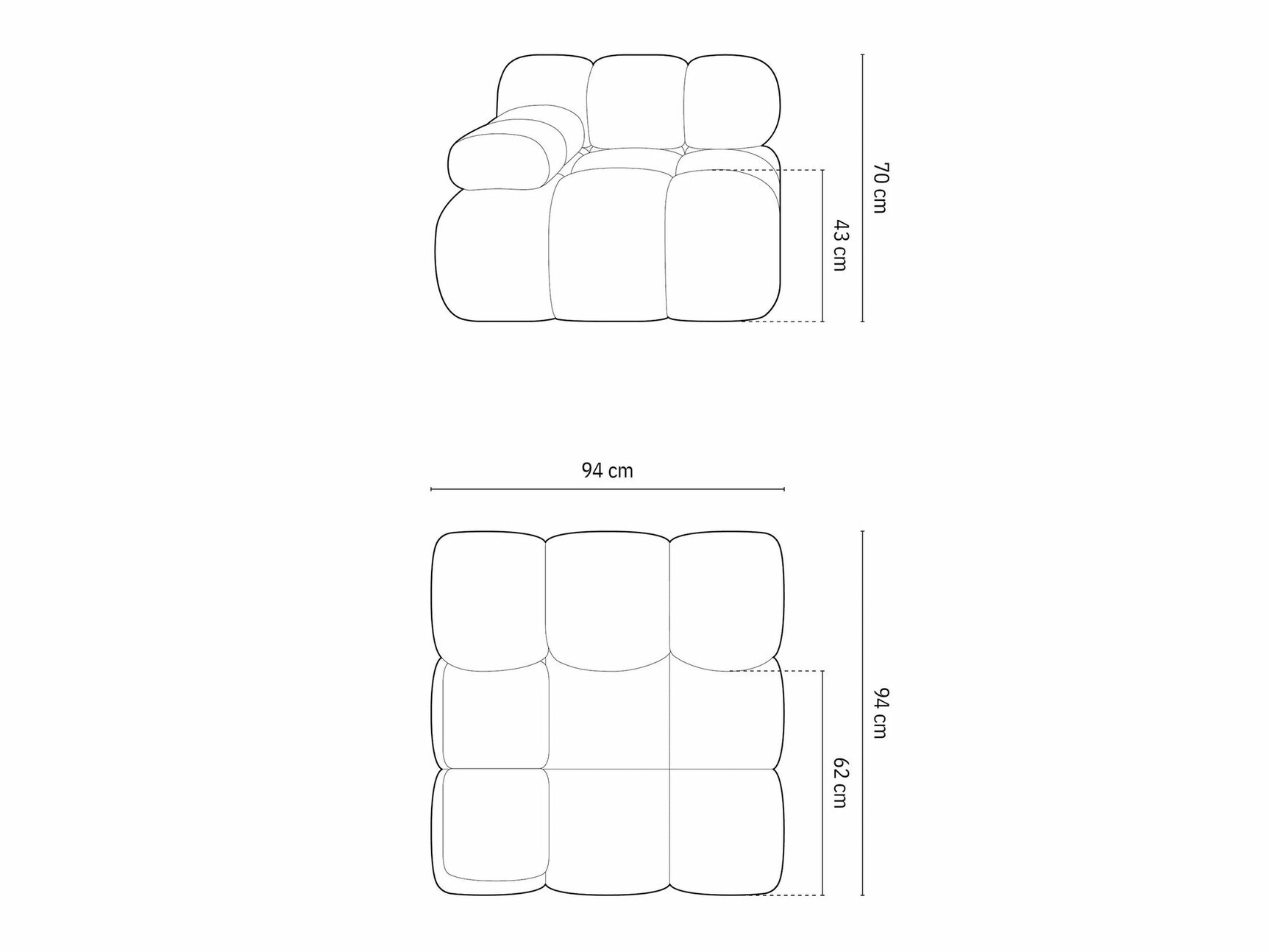 Moduļu krēsls Caltenu 104 (Riviera 63)