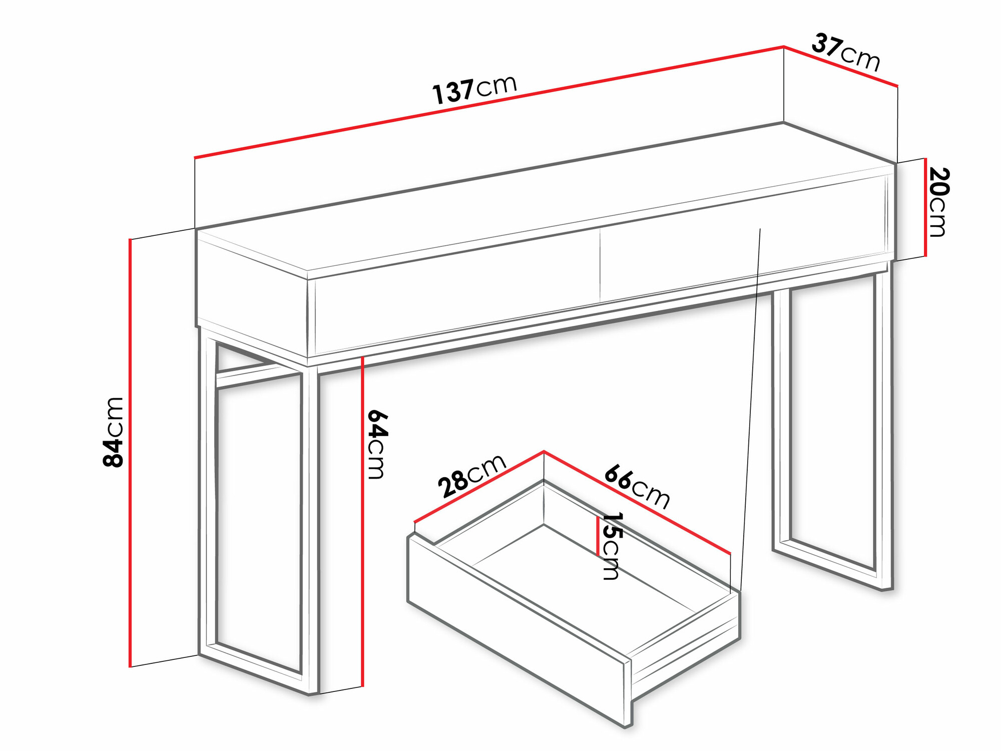 Konsole Calcalo 103 (Zaļš)