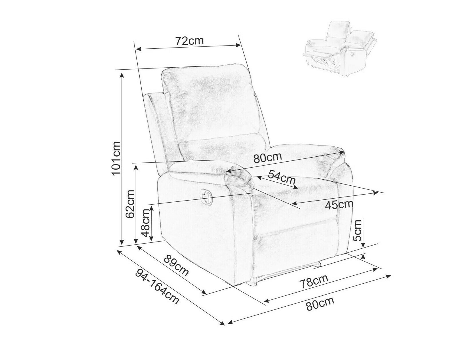 Кресло реглайнер Detroit 553