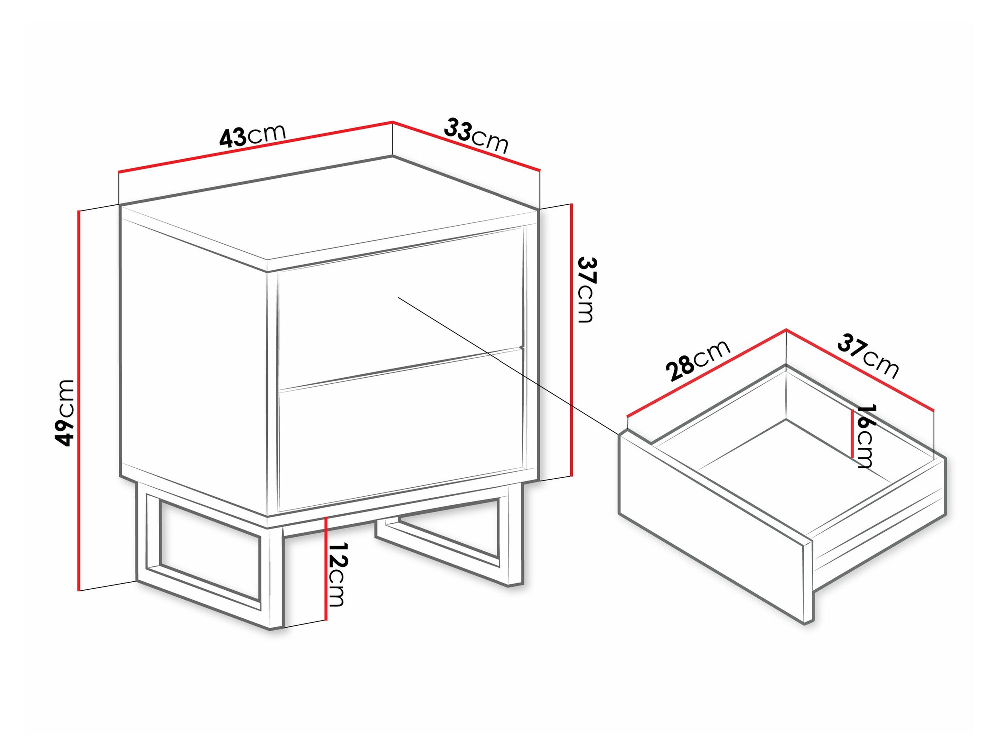 Прикроватная тумбочка Calcalo 104 (Зелёный)