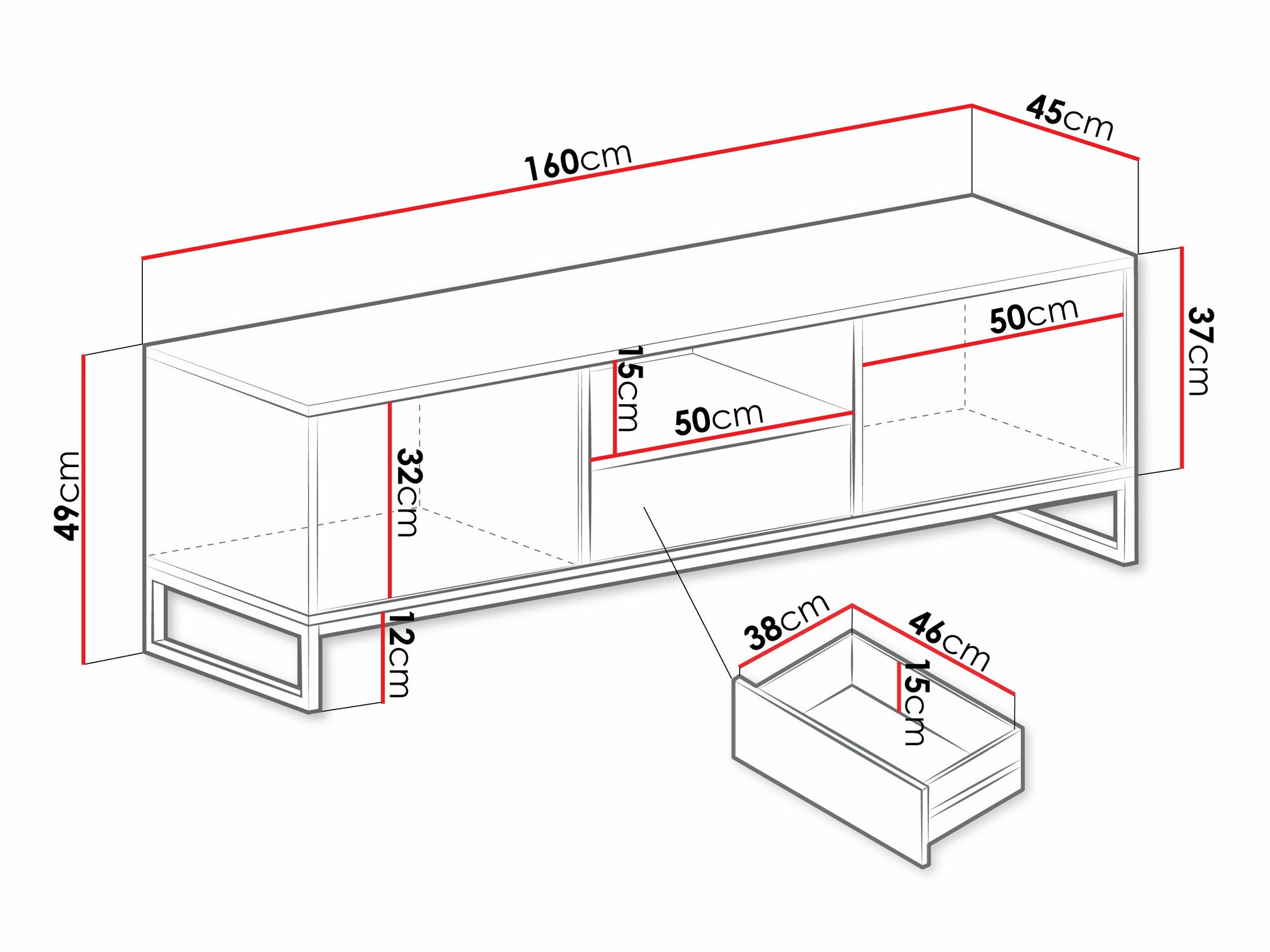 TV galds Calcalo 105 (Zaļš)