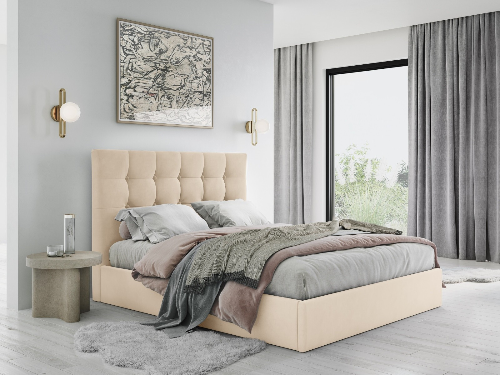 Кровать Beckley 110 (Matt Вельвет 08)