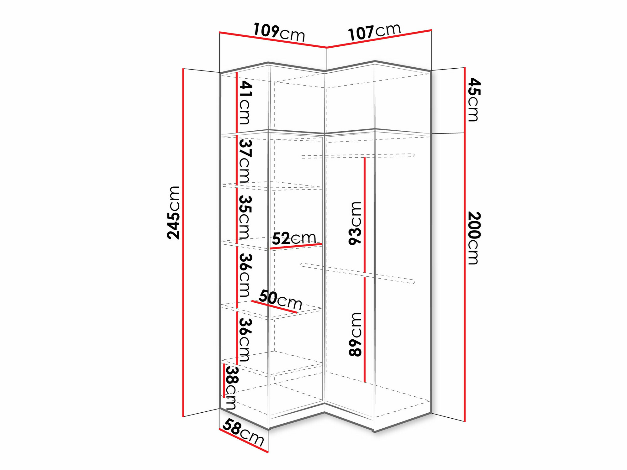 Stūra skapis Lombala 112