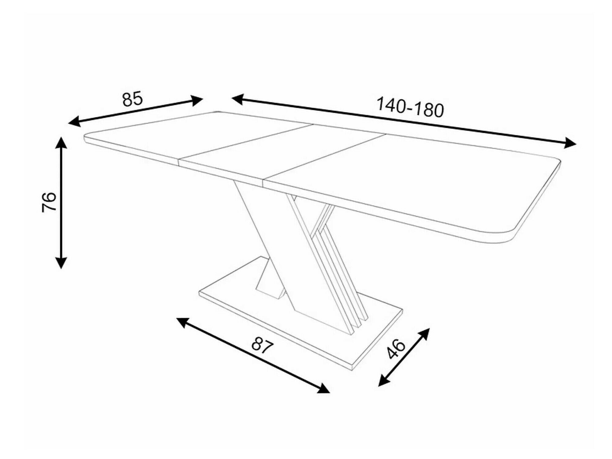 Cтол Detroit 568 (Дуб вотан + Серый)