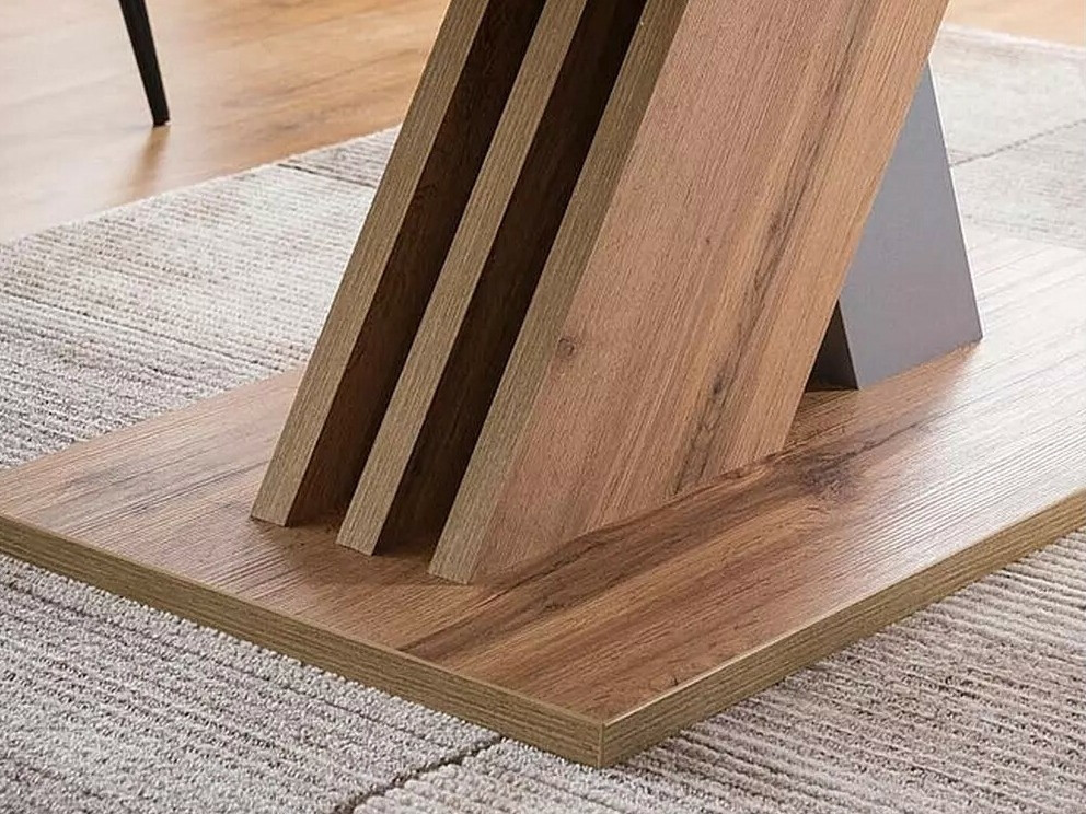 Cтол Detroit 568 (Дуб вотан + Серый)