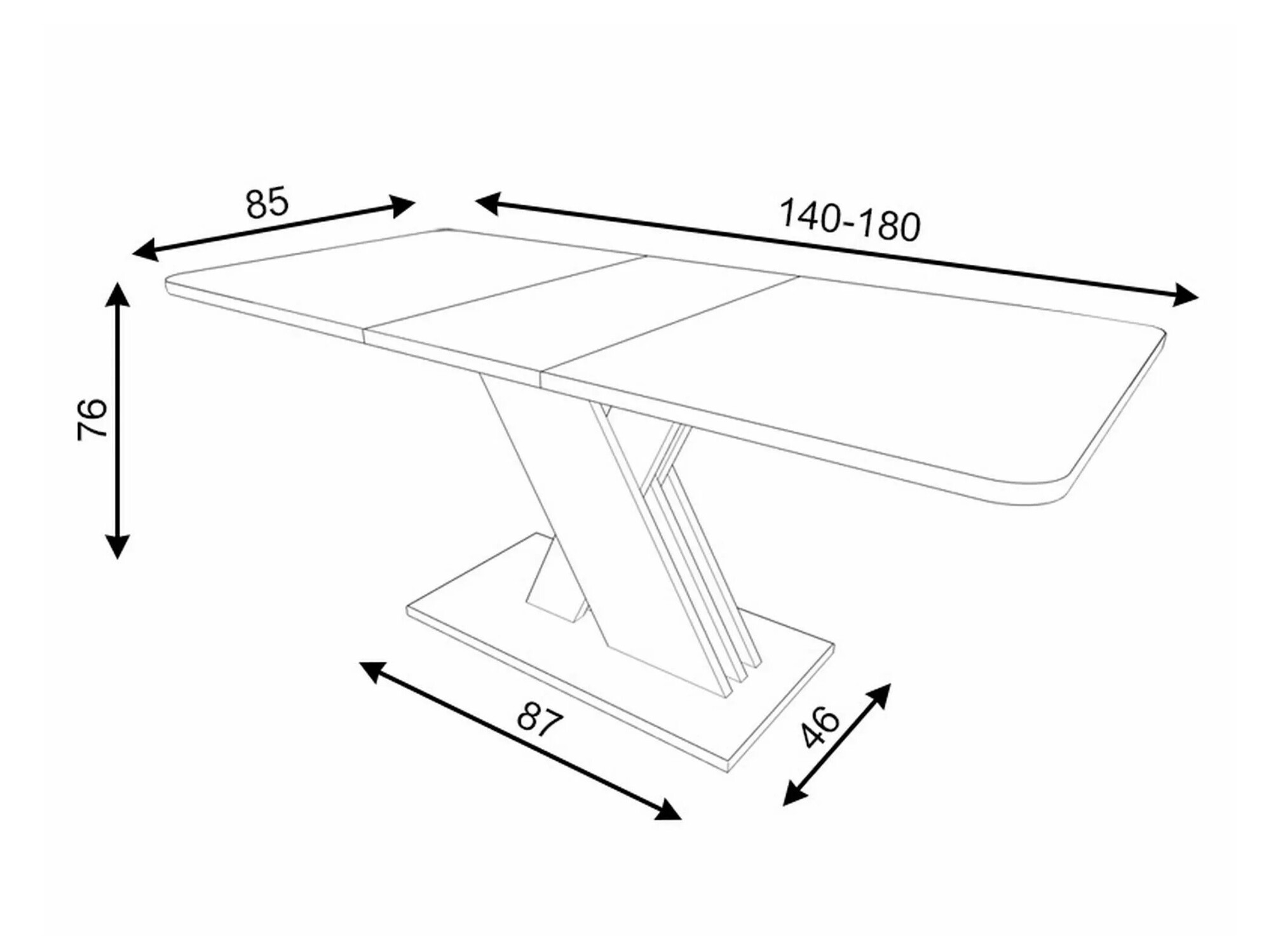 Galds Detroit 568 (Artisan ozols + Antracīts)