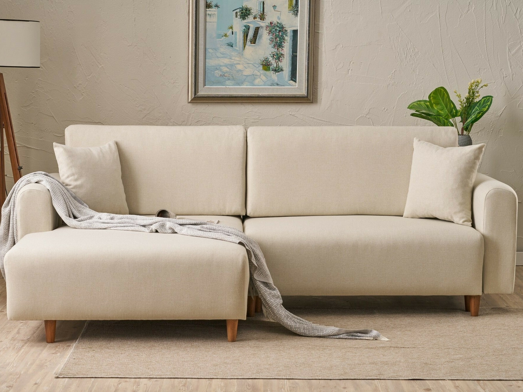 Stūra dīvāns Altadena 592 (Krēms)