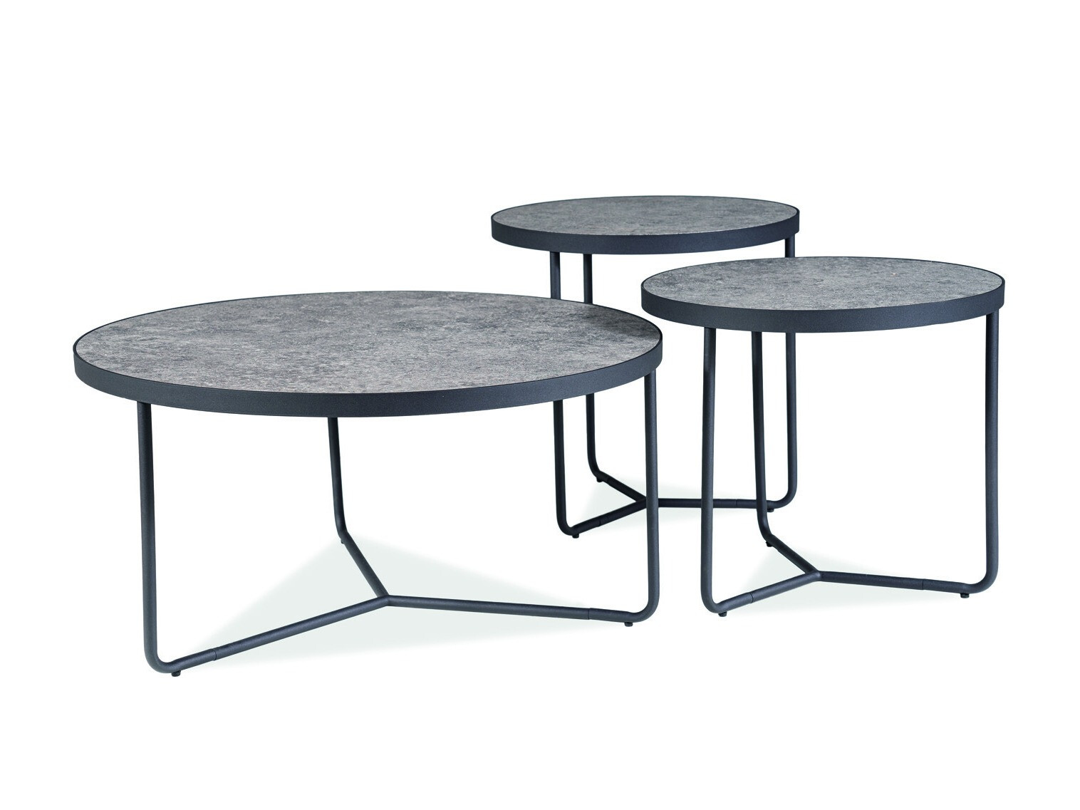 Žurnālu galdiņu komplekts Detroit 570 (Betons)