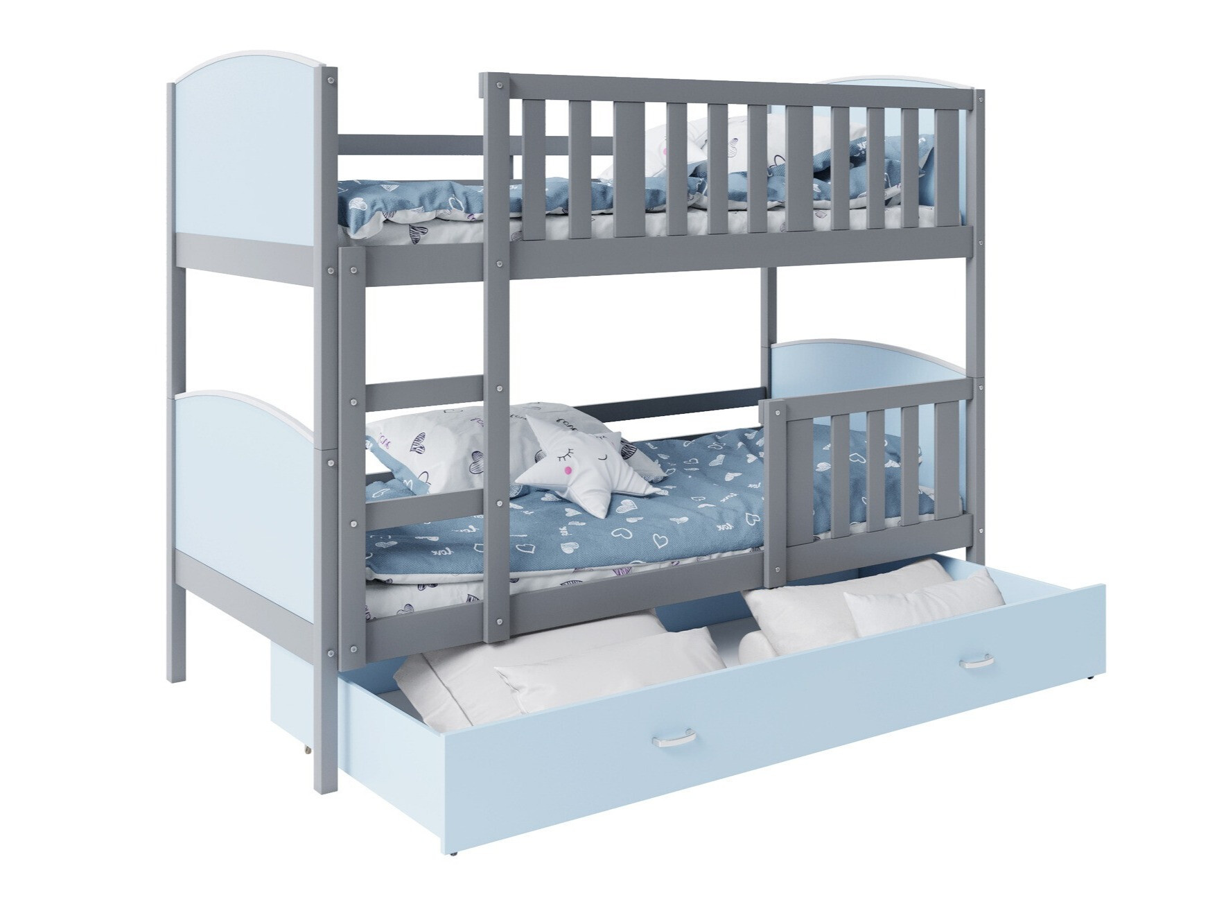 Divstāvu gulta Aurora 113 (Pelēks)