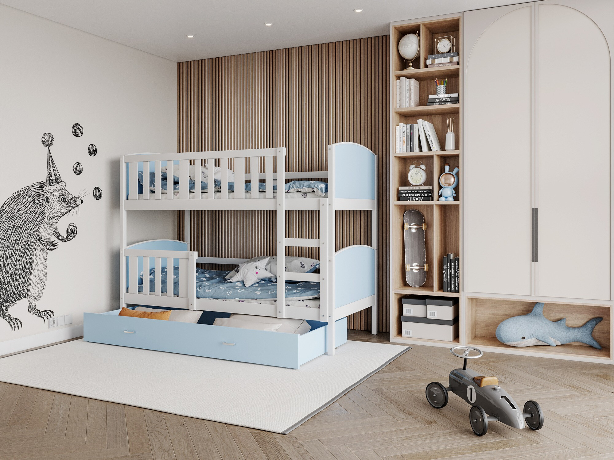 Двухъярусная кровать Aurora 113 (Белый)