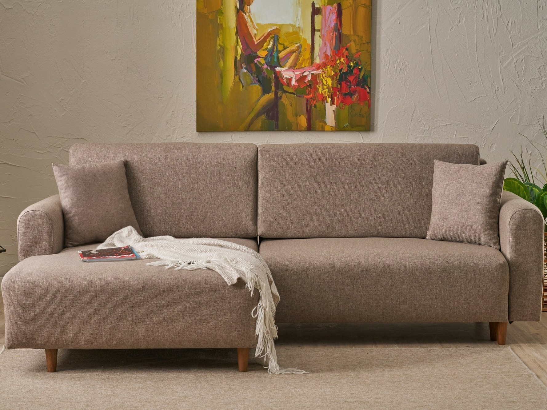 Stūra dīvāns Altadena 592 (Brūns)