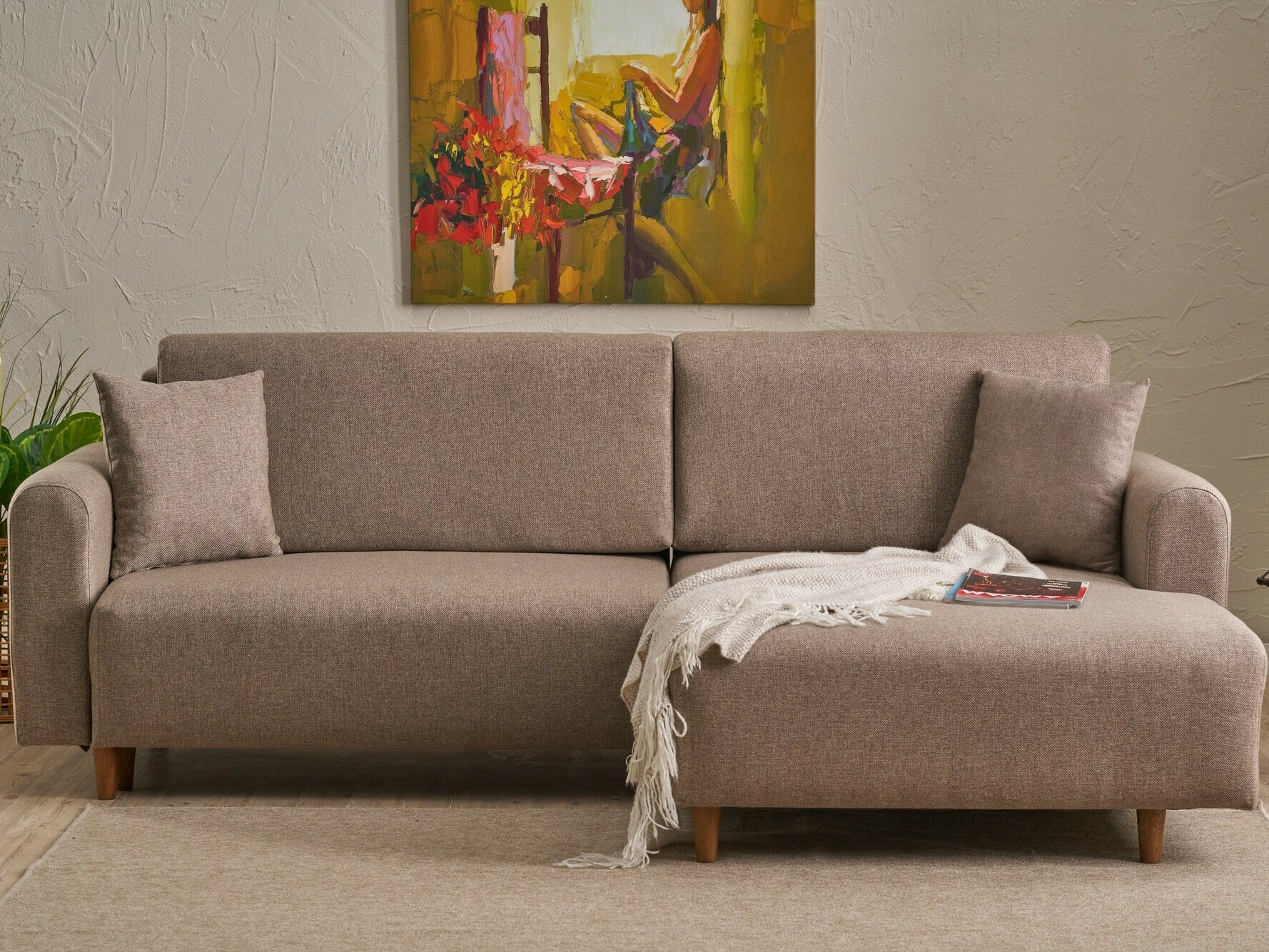 Stūra dīvāns Altadena 592 (Brūns)