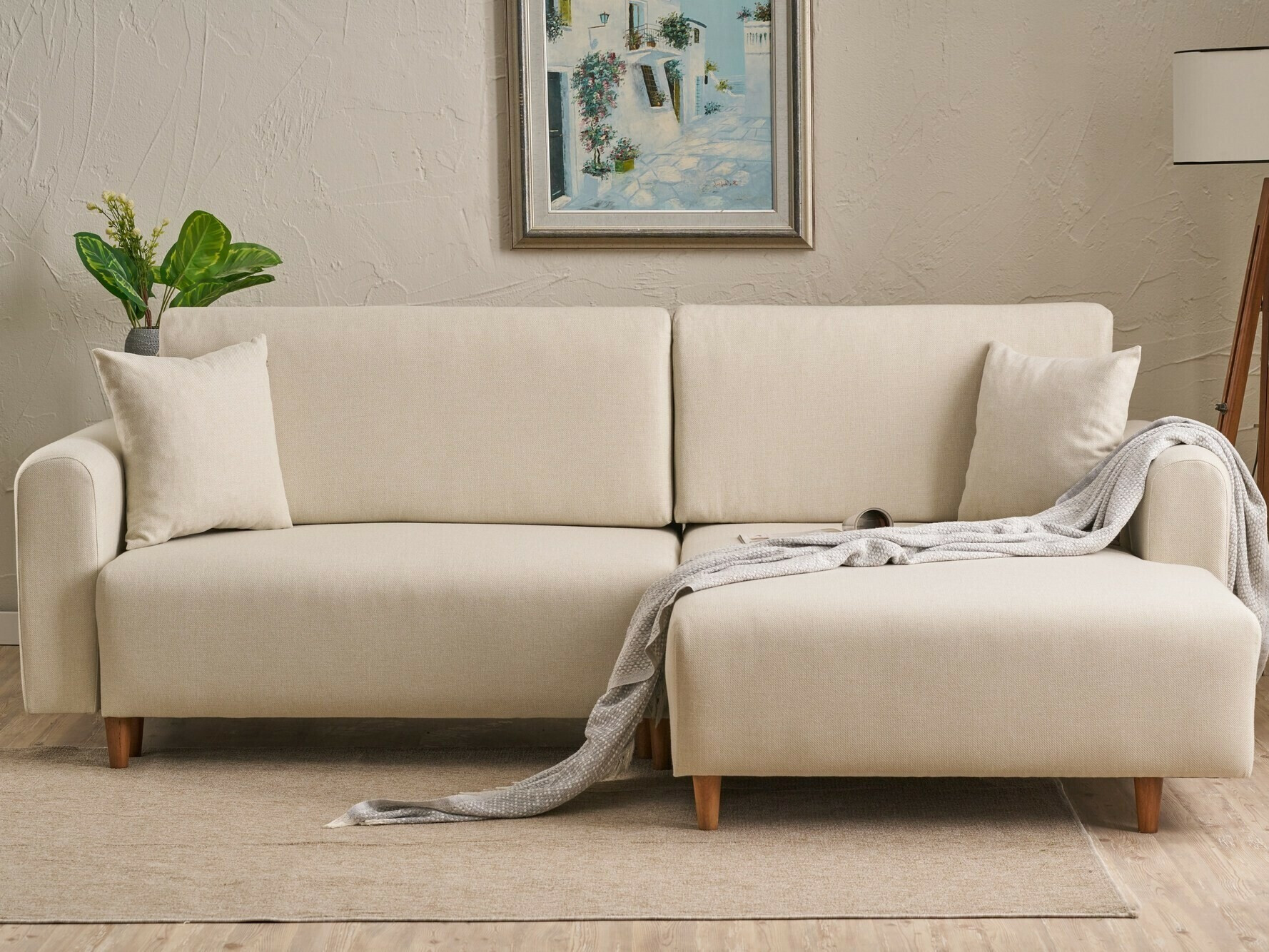 Stūra dīvāns Altadena 592 (Krēms)