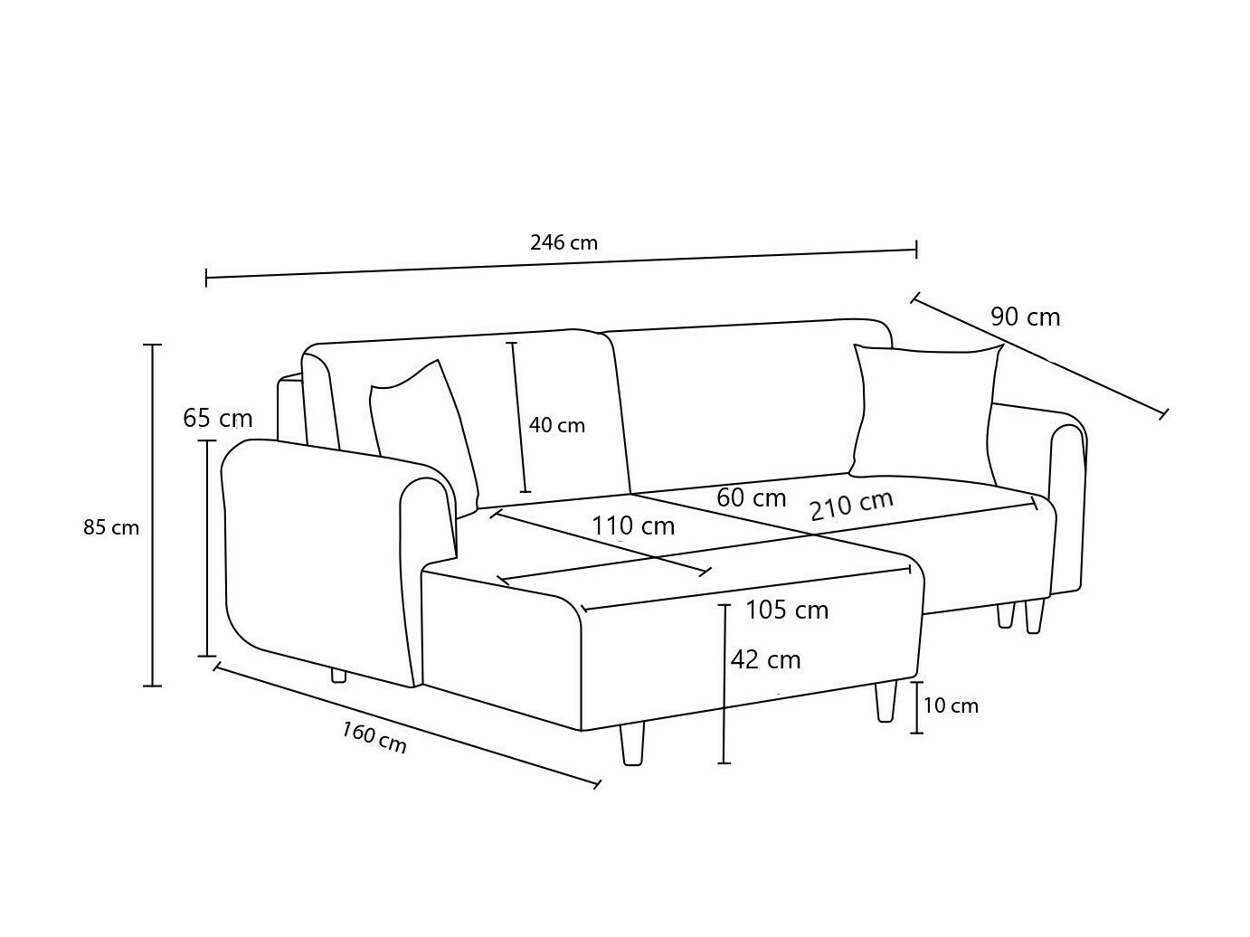 Stūra dīvāns Altadena 592 (Pelēks)