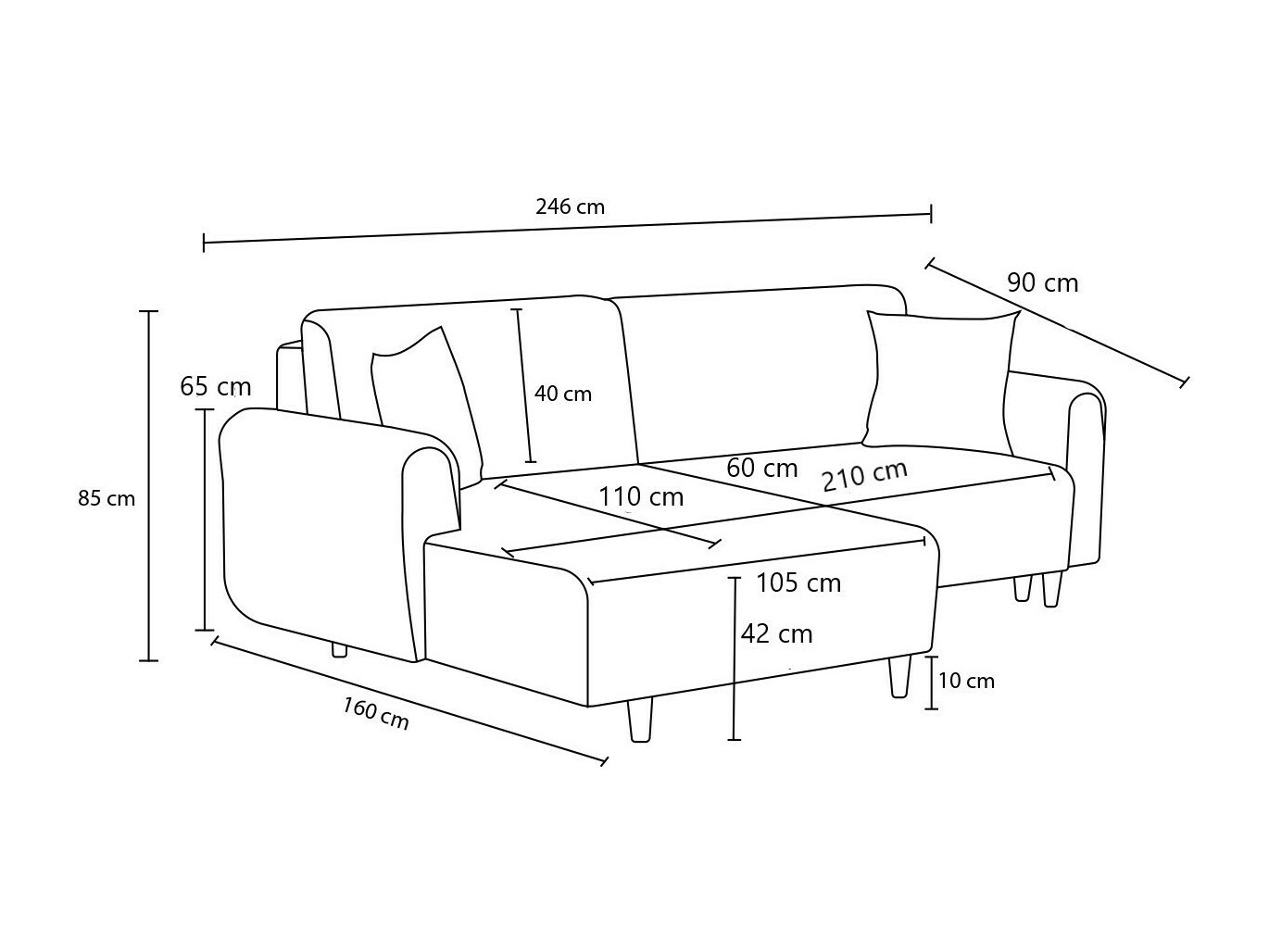 Угловой диван Altadena 592 (Коричневый)