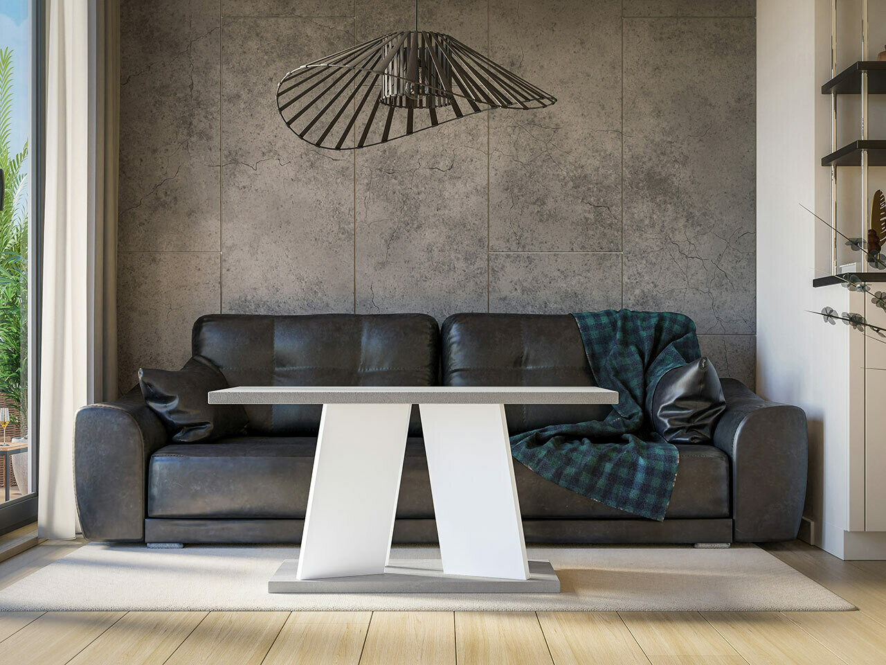 Журнальный столик Goodyear 108 (Серый + Белый)