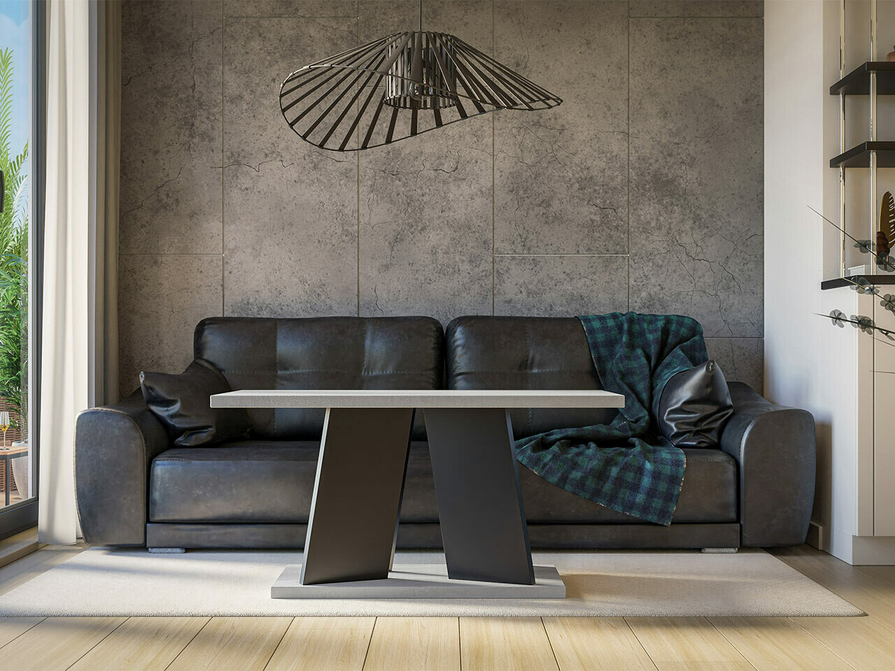 Журнальный столик Goodyear 108 (Серый + Чёрный)