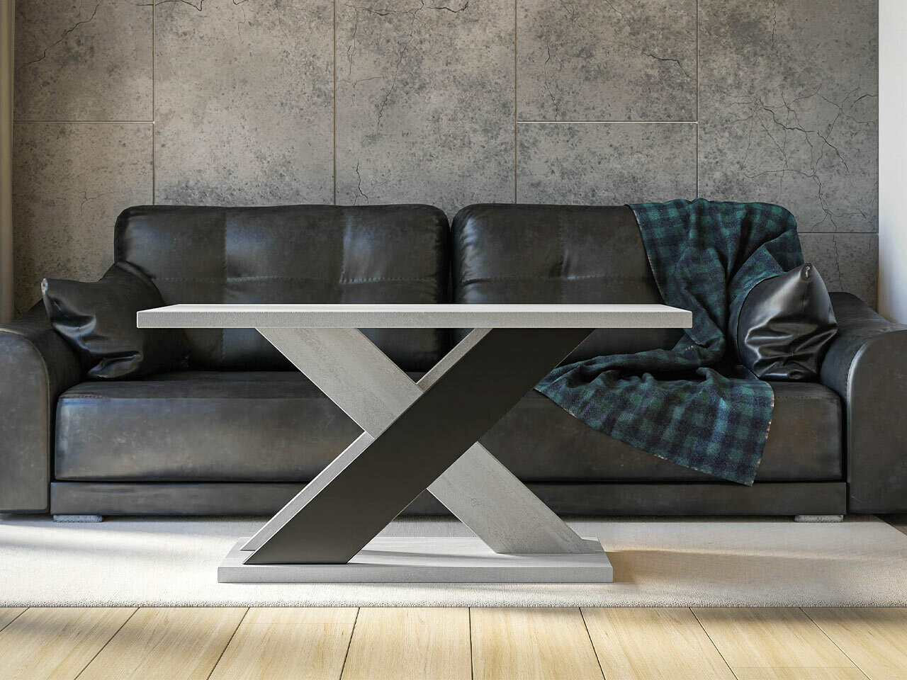 Žurnālu galdiņš Goodyear 116 (Pelēks + Melns)