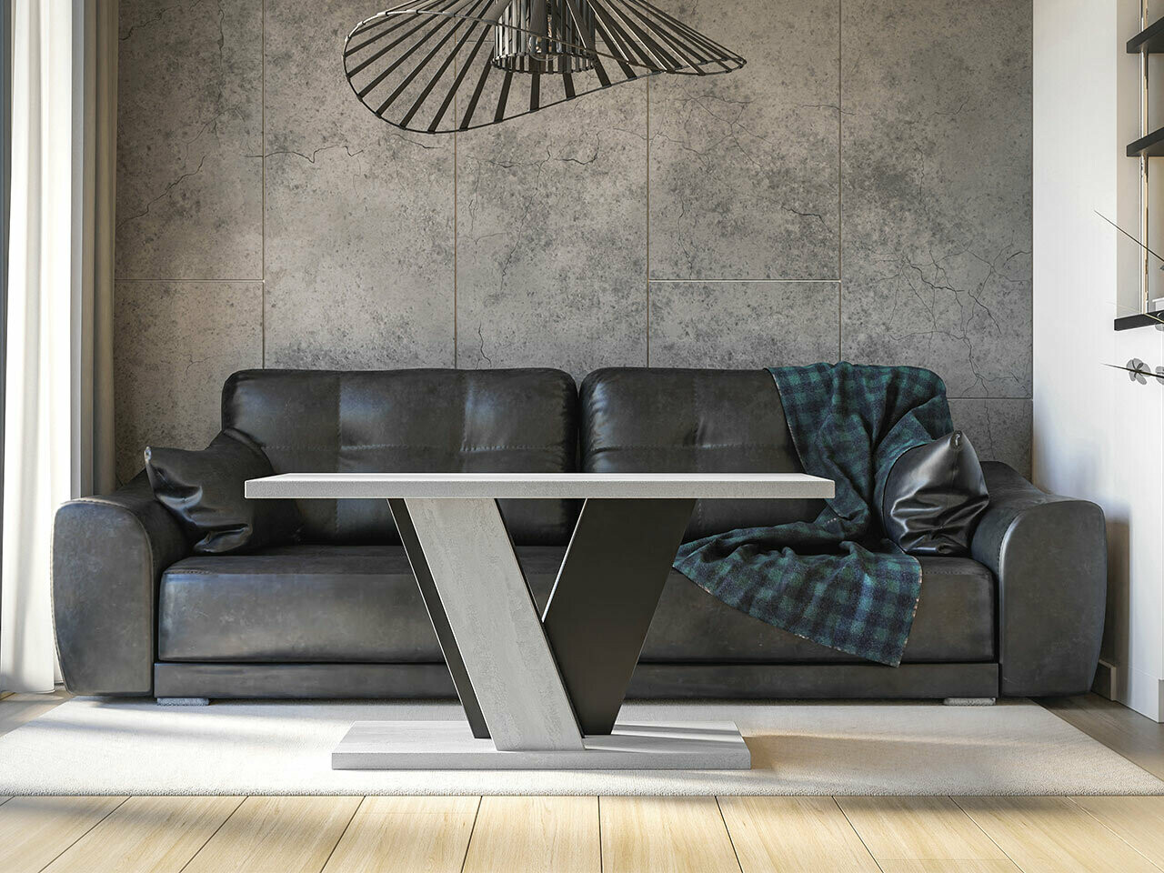 Žurnālu galdiņš Goodyear 128 (Pelēks + Melns)