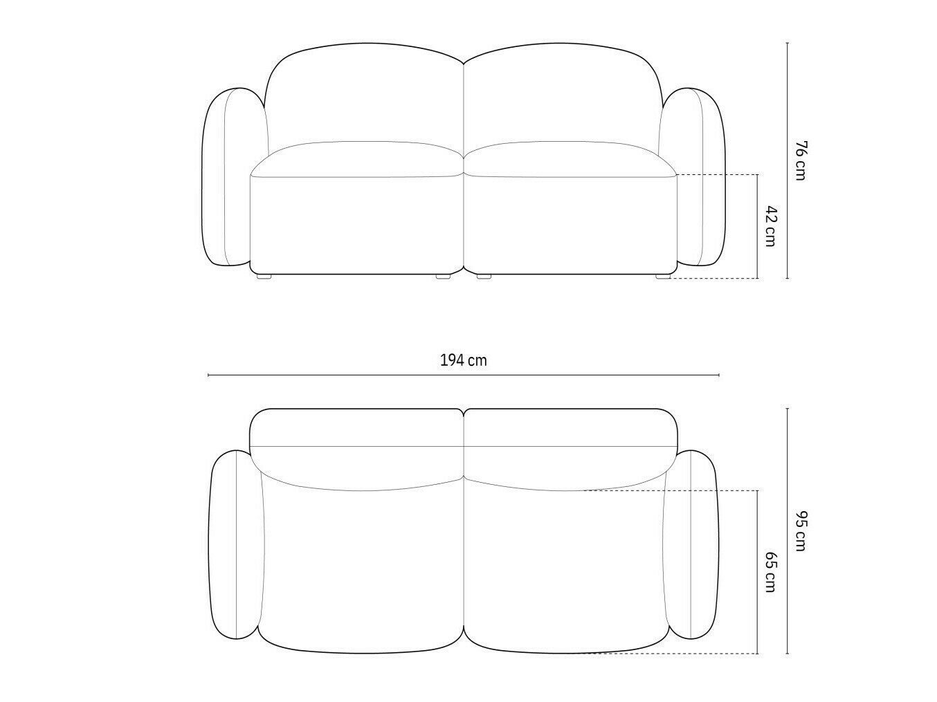 Dīvāns Tolmira 100 (Casino Gaiši pelēks)