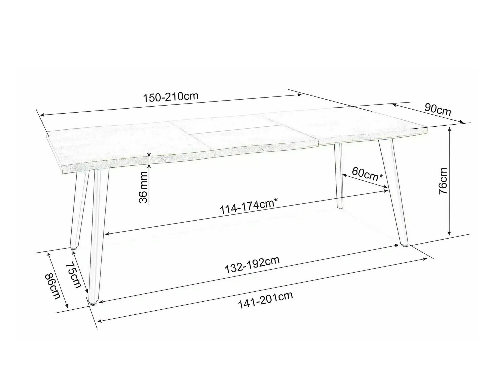 Galds Detroit 584 (Artisan ozols)