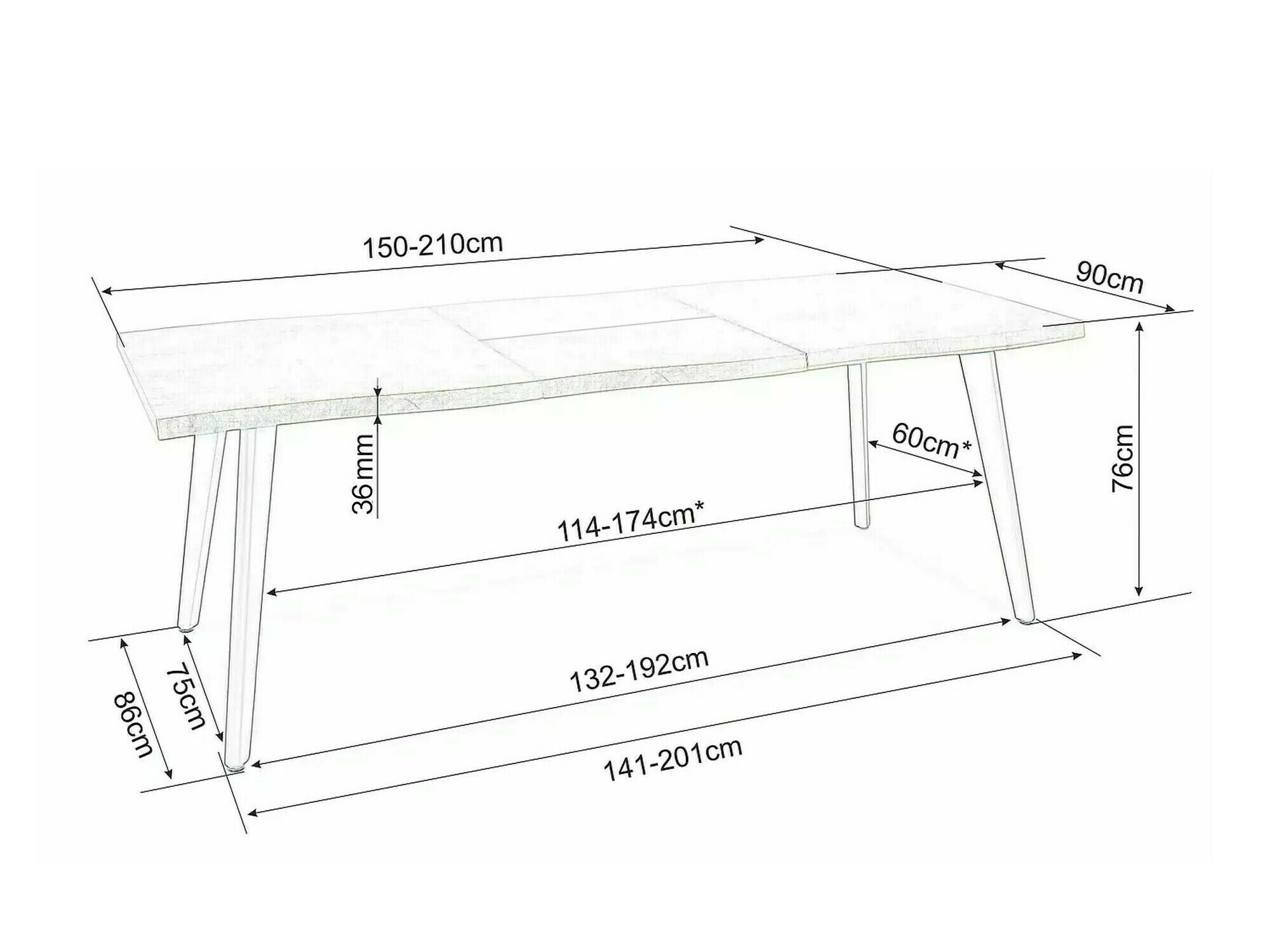 Galds Detroit 584 (Ozols)