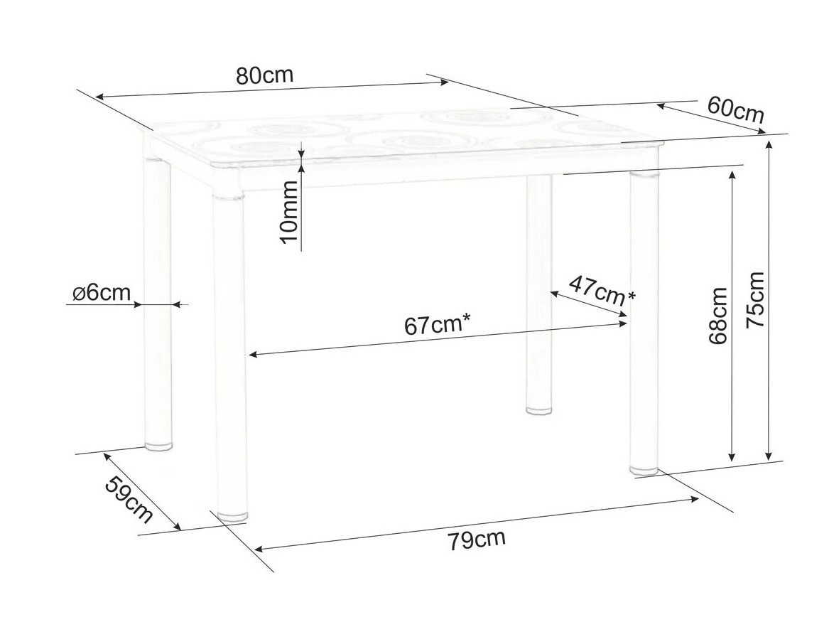 Galds Detroit 588 (Balts marmors)
