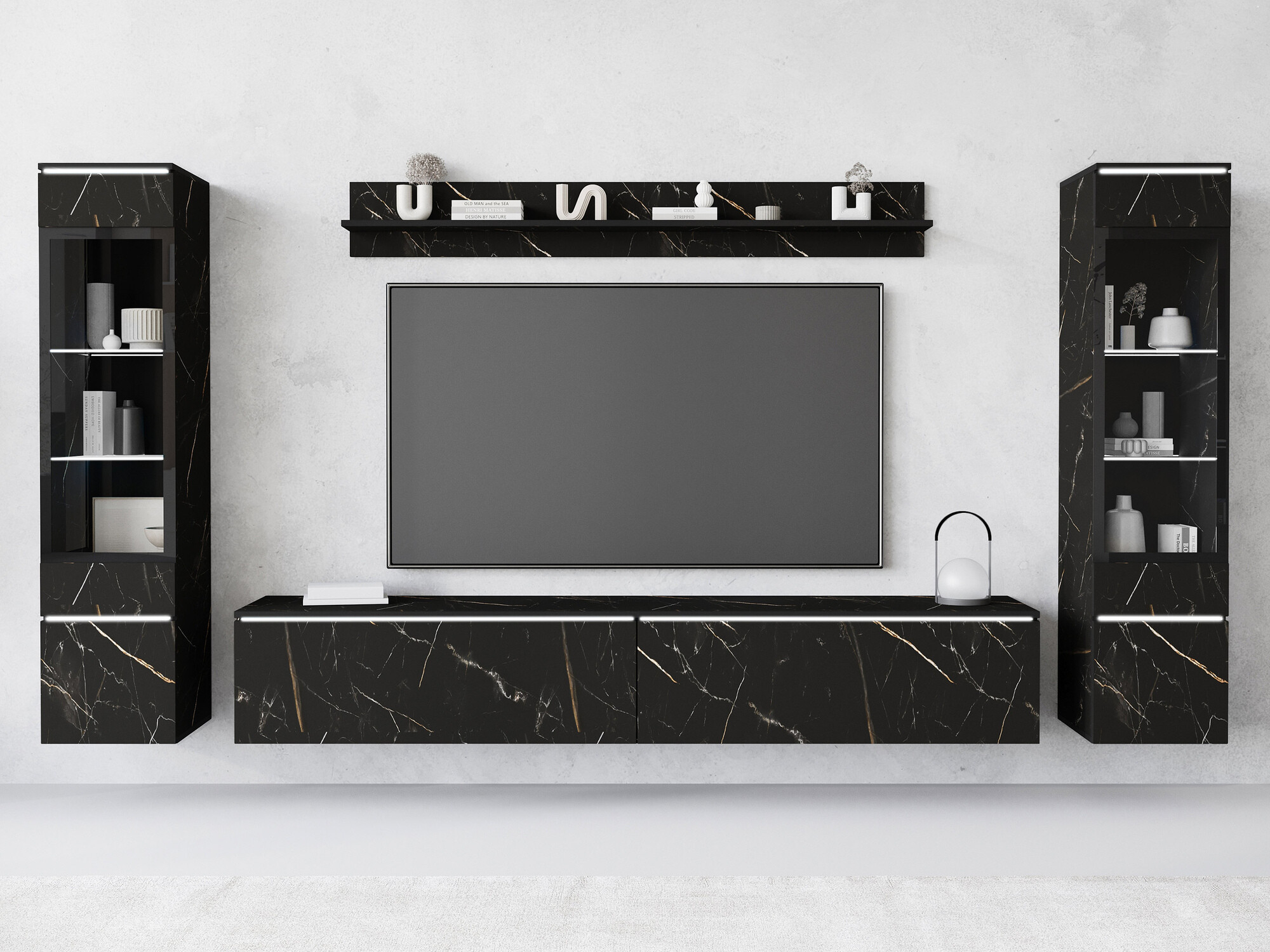 Набор для гостиной Sarasota 126 (Черный мрамор)