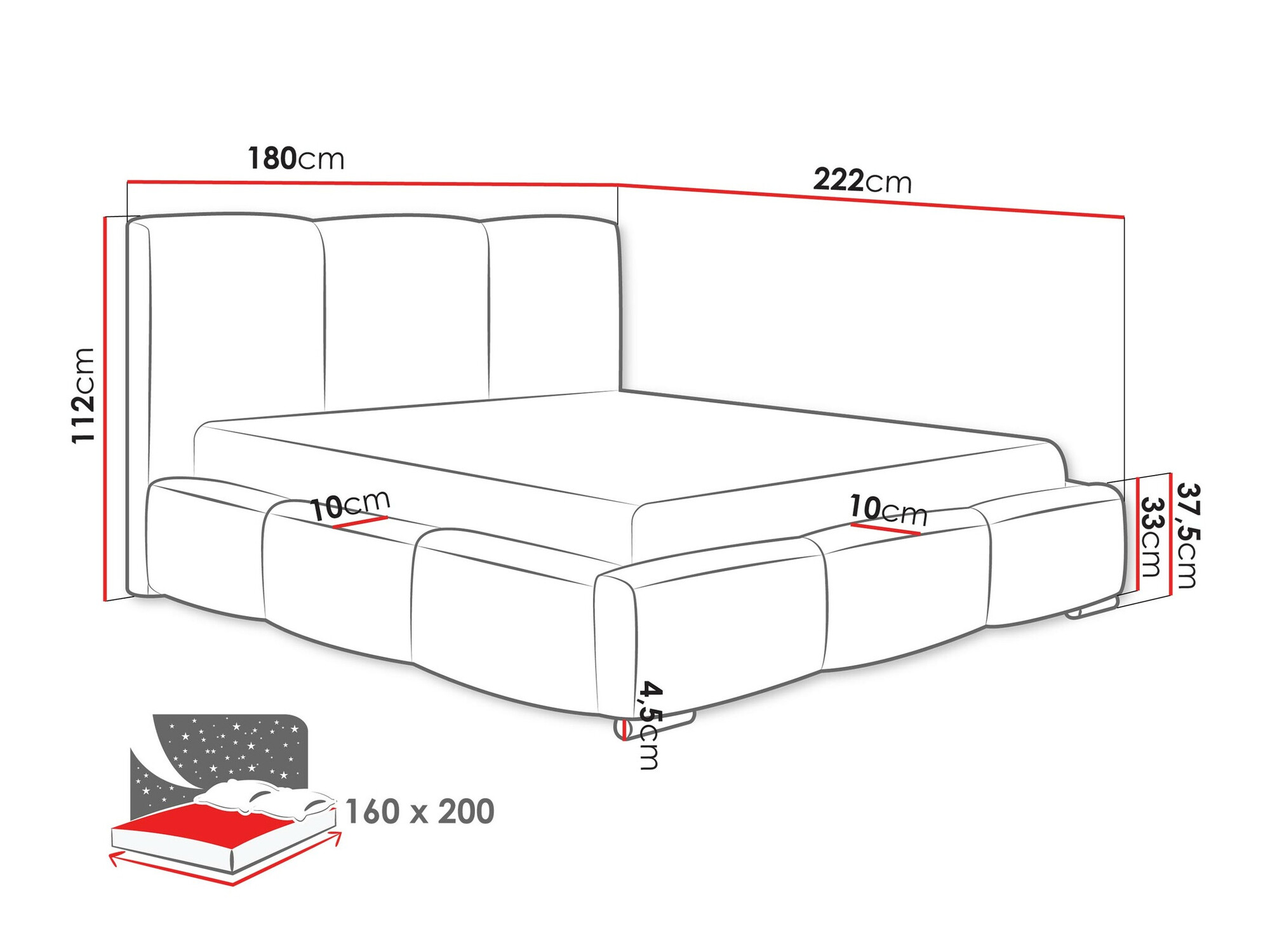 Кровать Comfivo 383 (Kronos 19)