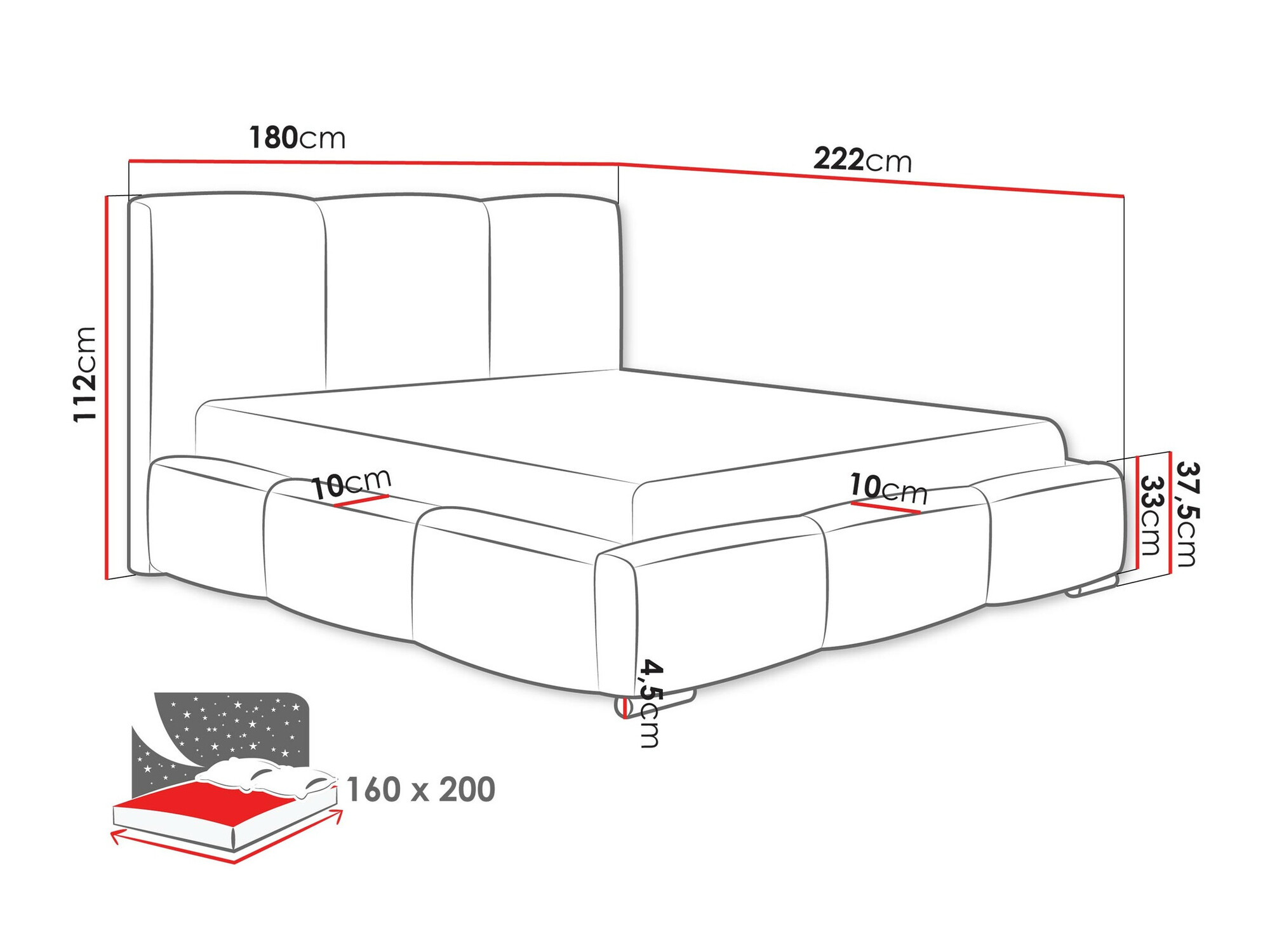 Кровать Comfivo 383 (Kronos 29)