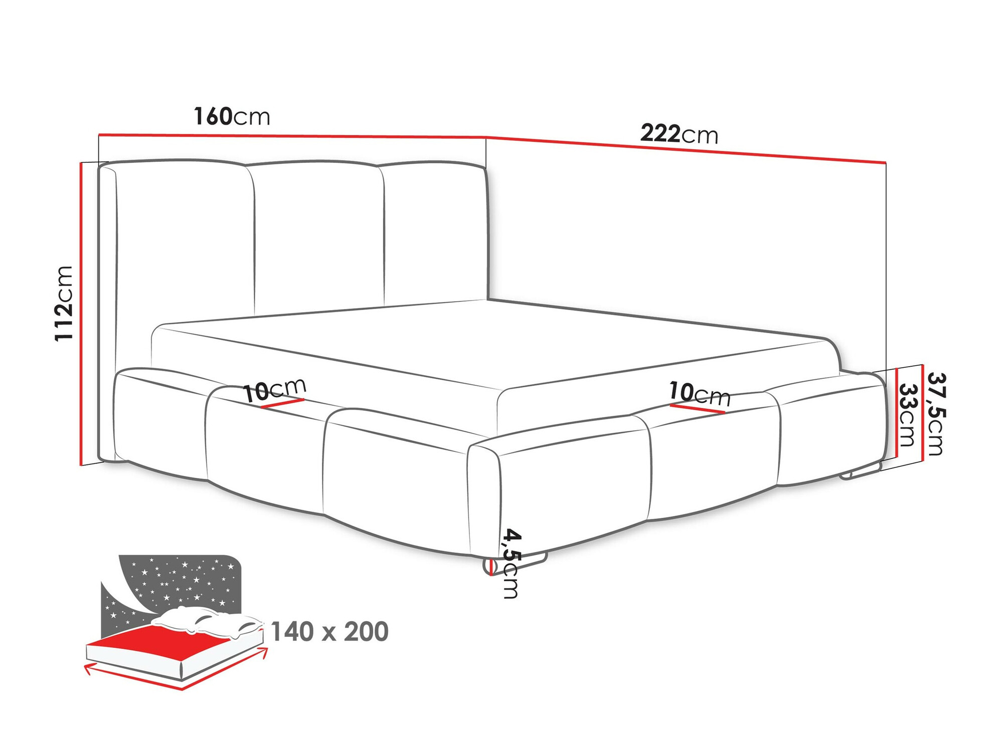Кровать Comfivo 383 (Paros 02)