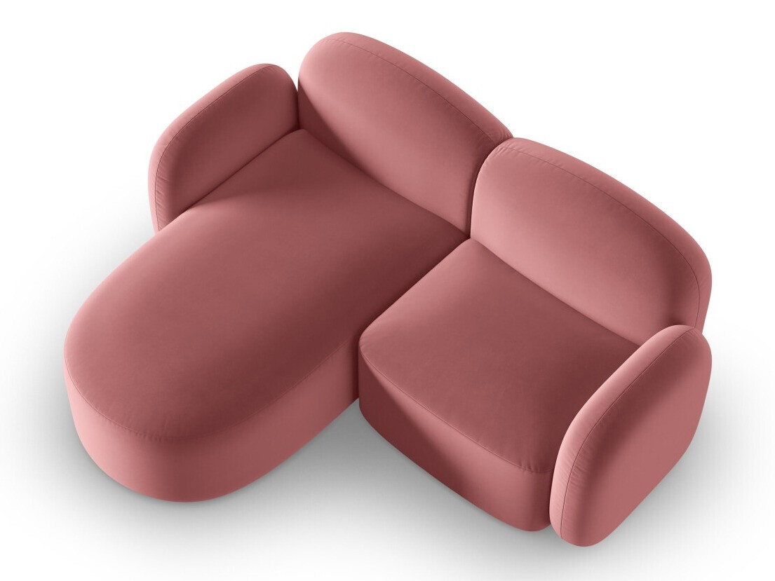 Stūra dīvāns Tolmira 102 (Casino Tumši rozā)