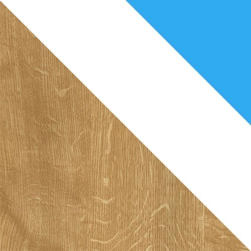 Rakstāmgalds Balvire 110 (Gaišs ozols + Balts + Tirkīzs)