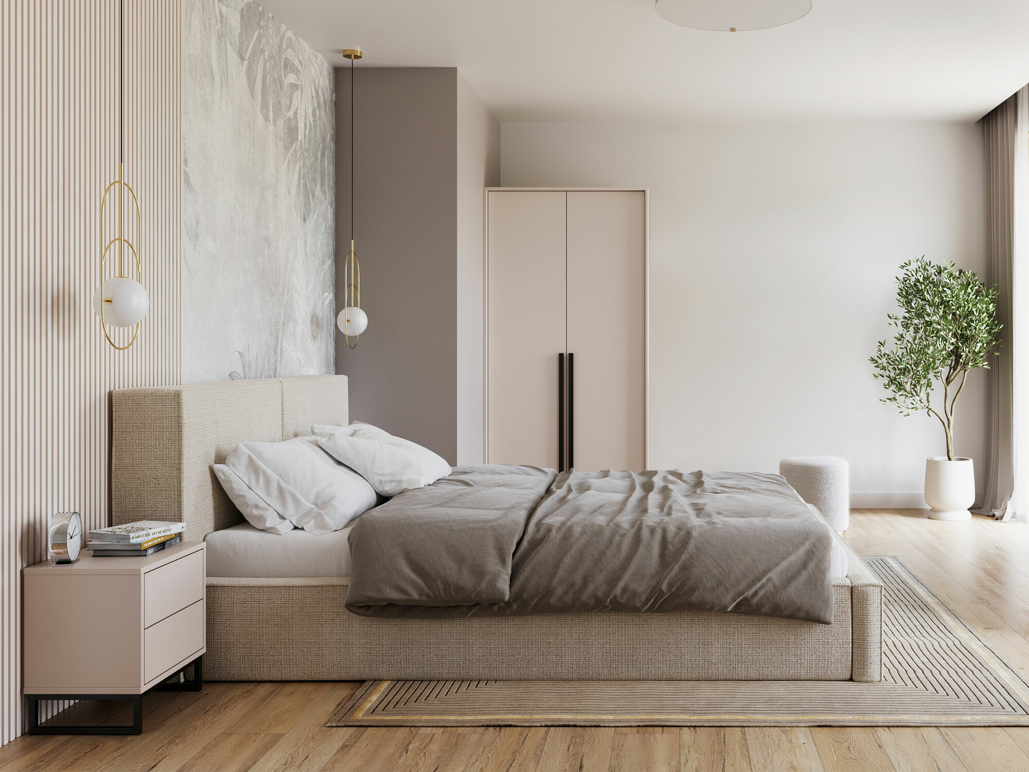 Guļamistabas komplekts Calcalo 111 (Bēšs)