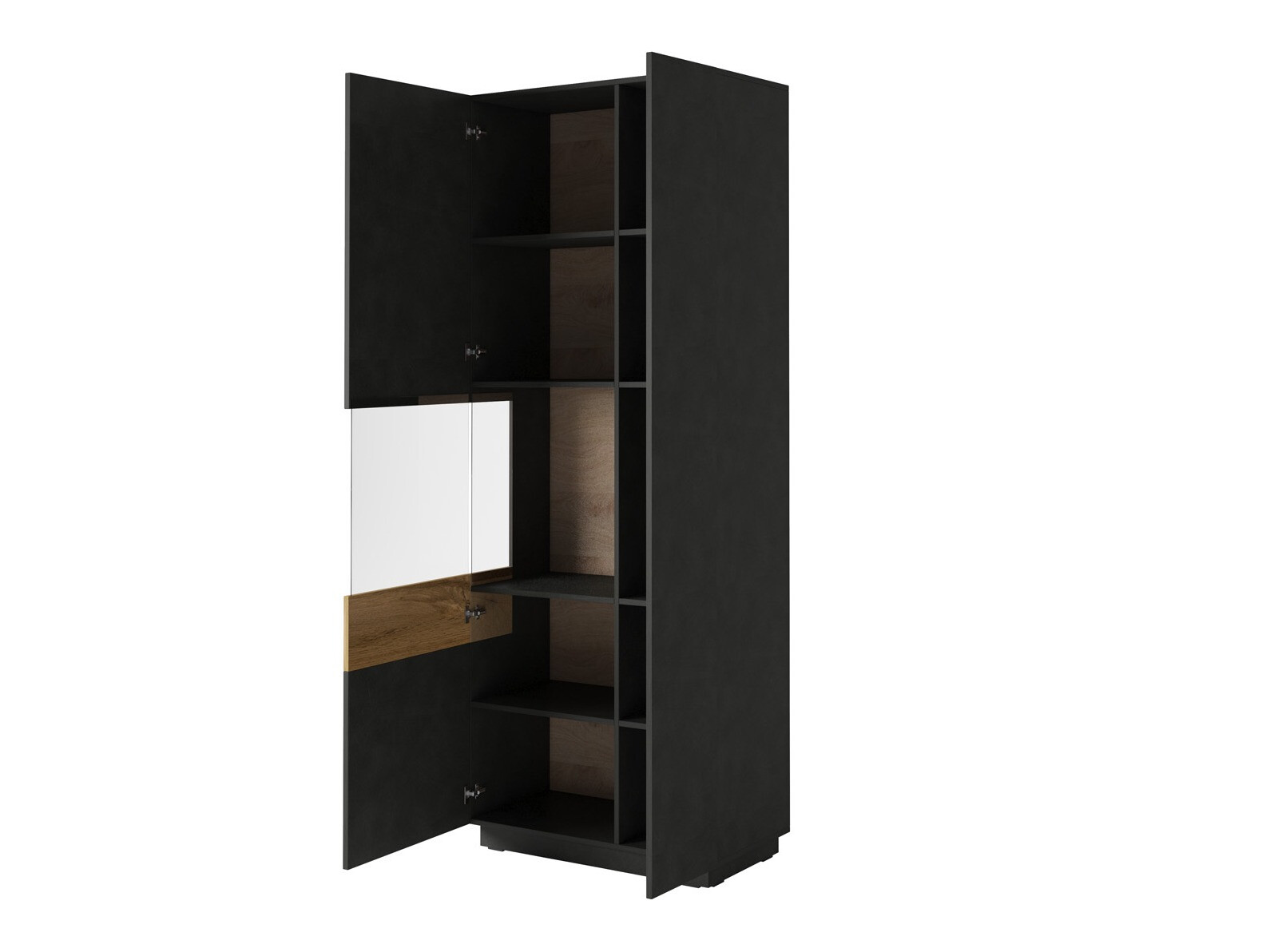 Стеллаж Livlore 100 (Белый + Глянцевый белый + Дуб вотан)