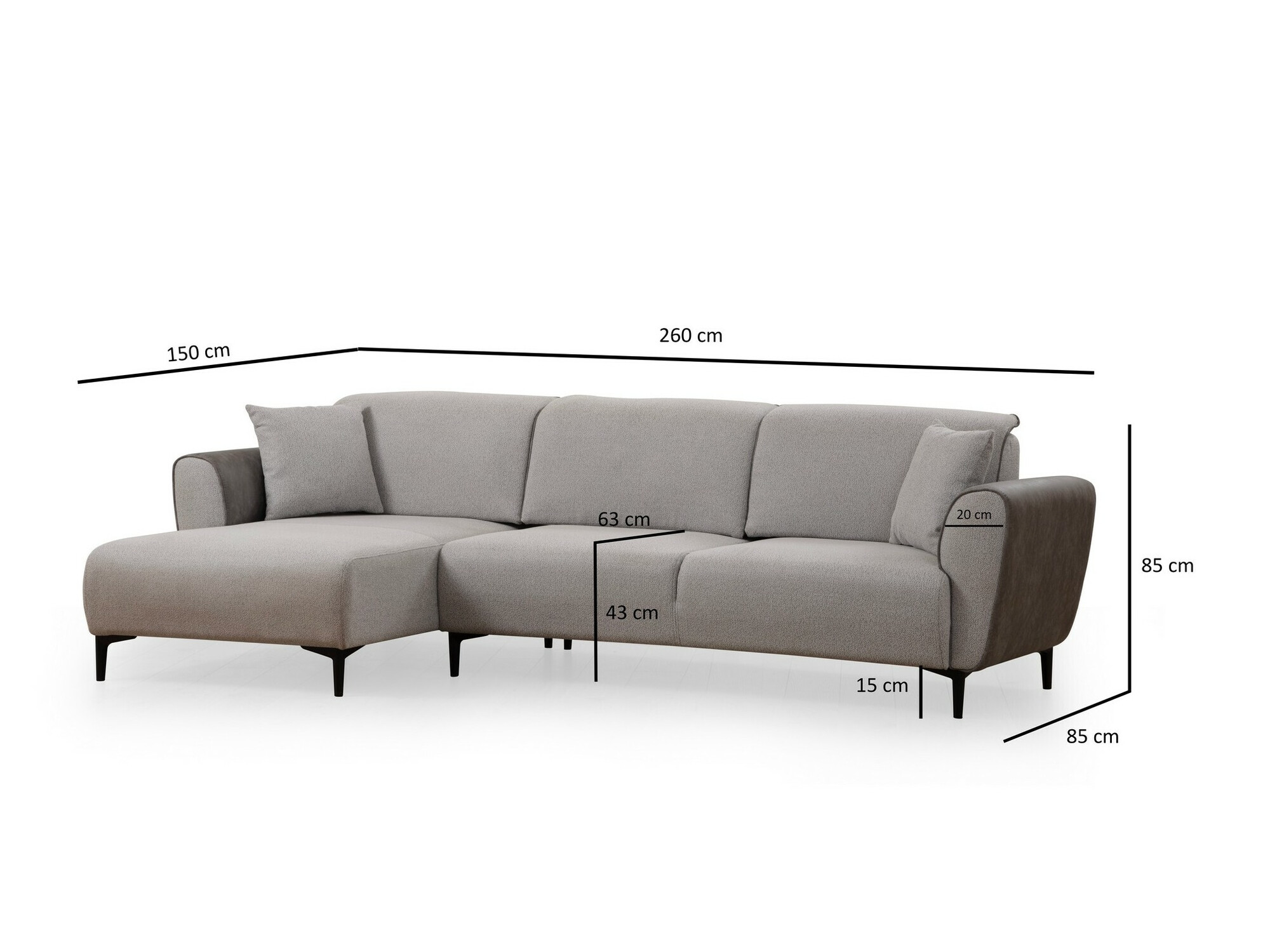 Stūra dīvāns Altadena 594 (Kreisais)