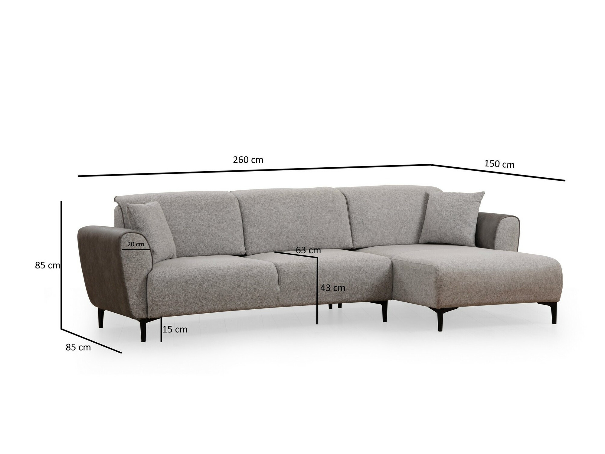 Stūra dīvāns Altadena 594 (Labais)