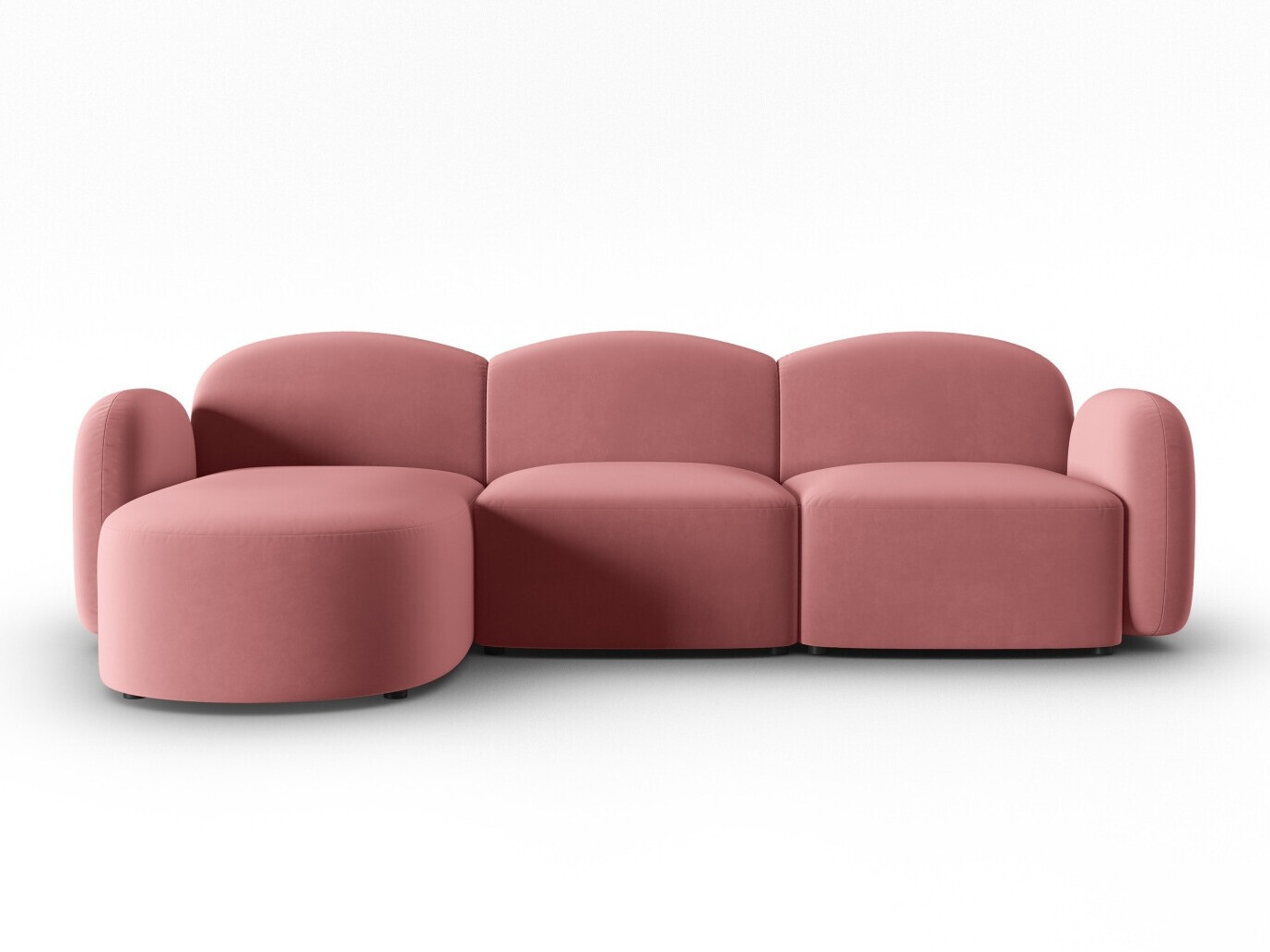 Stūra dīvāns Tolmira 104 (Casino Tumši rozā)