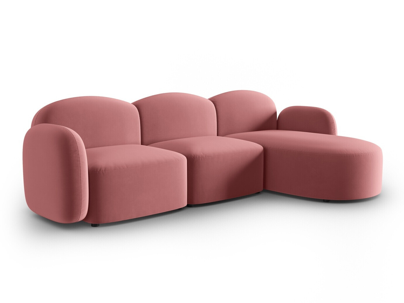 Stūra dīvāns Tolmira 104 (Casino Tumši rozā)