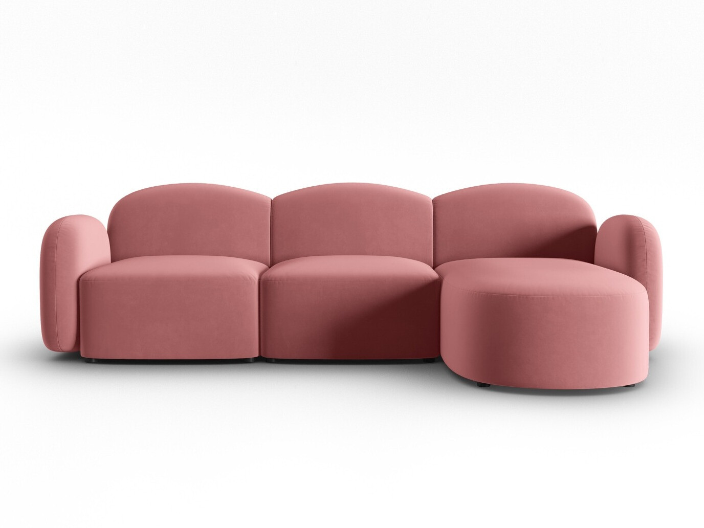 Stūra dīvāns Tolmira 104 (Casino Tumši rozā)