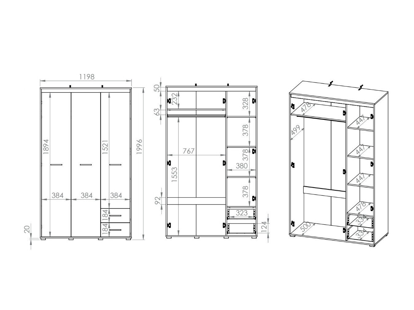 Шкаф Calvere 100