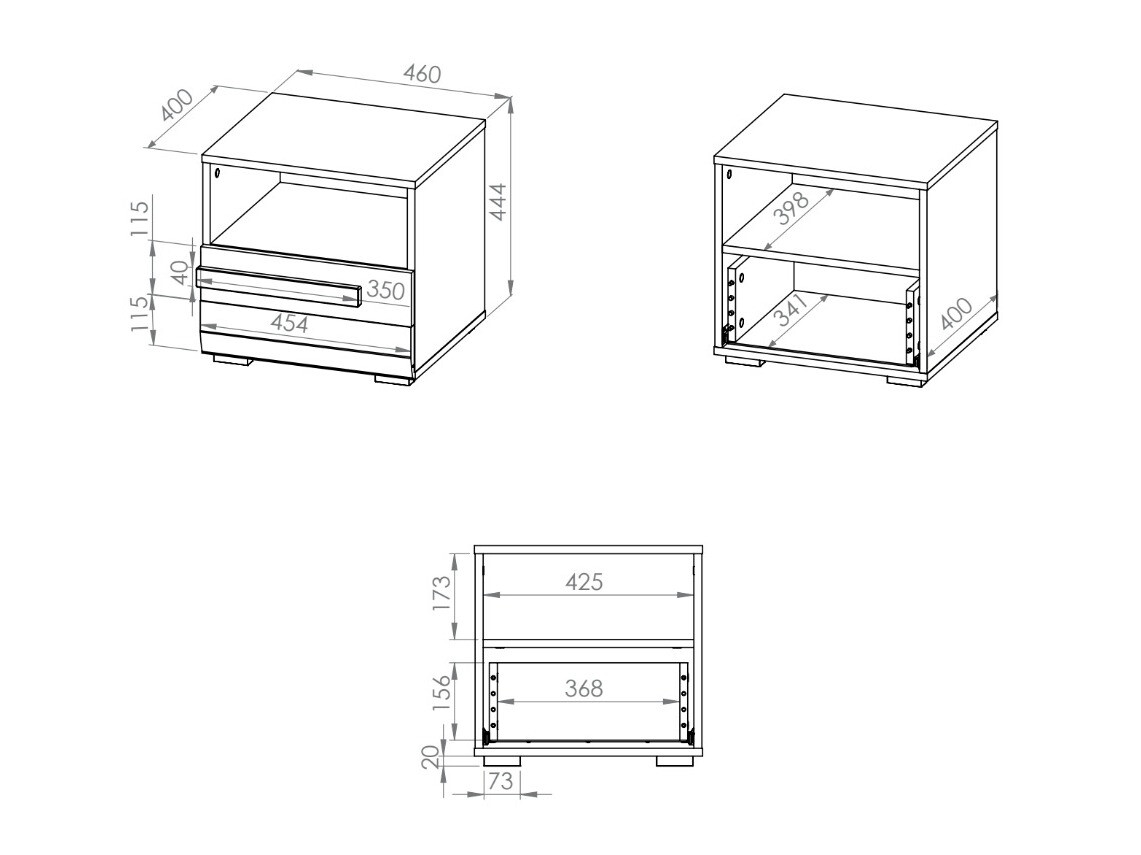 Прикроватная тумбочка Alcala 115