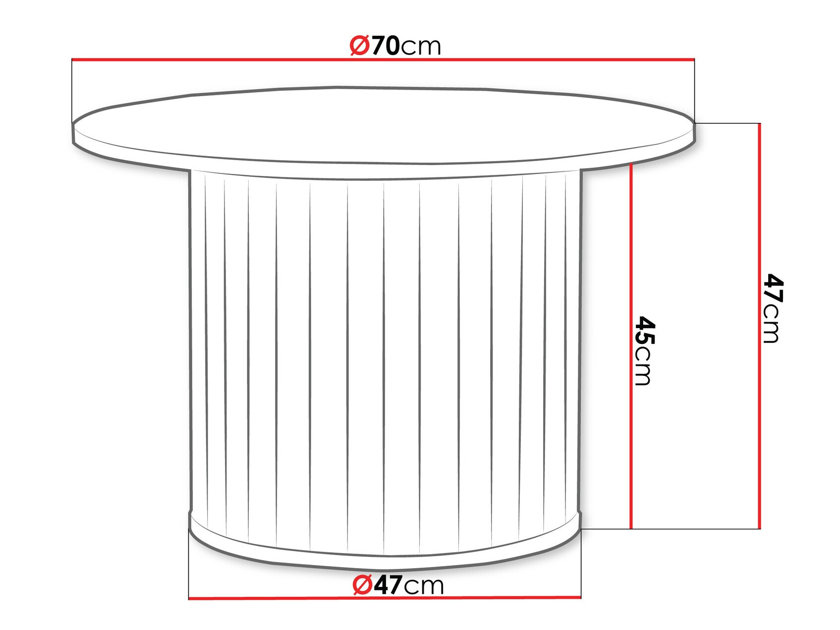 Žurnālu galdiņš Novmono 106 (Melns)