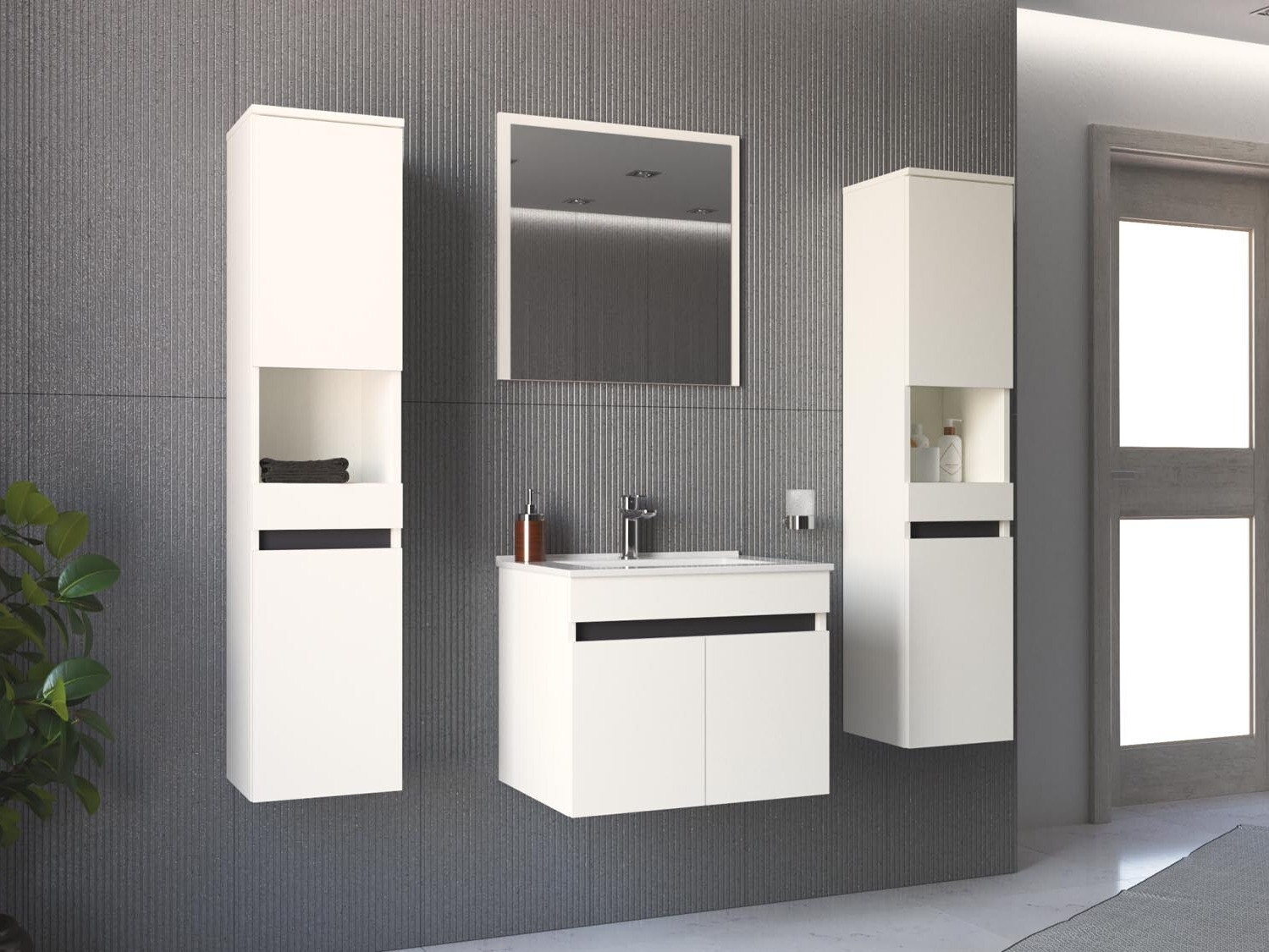 Подвесной шкаф для ванной комнаты под раковину Benfelo 100