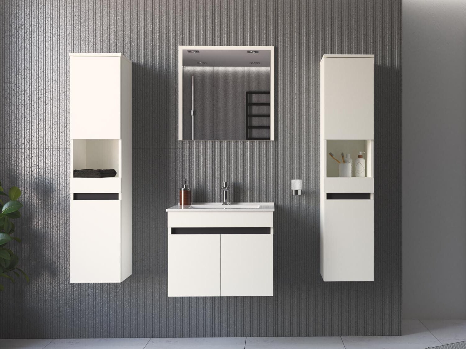 Подвесной шкаф для ванной комнаты под раковину Benfelo 100