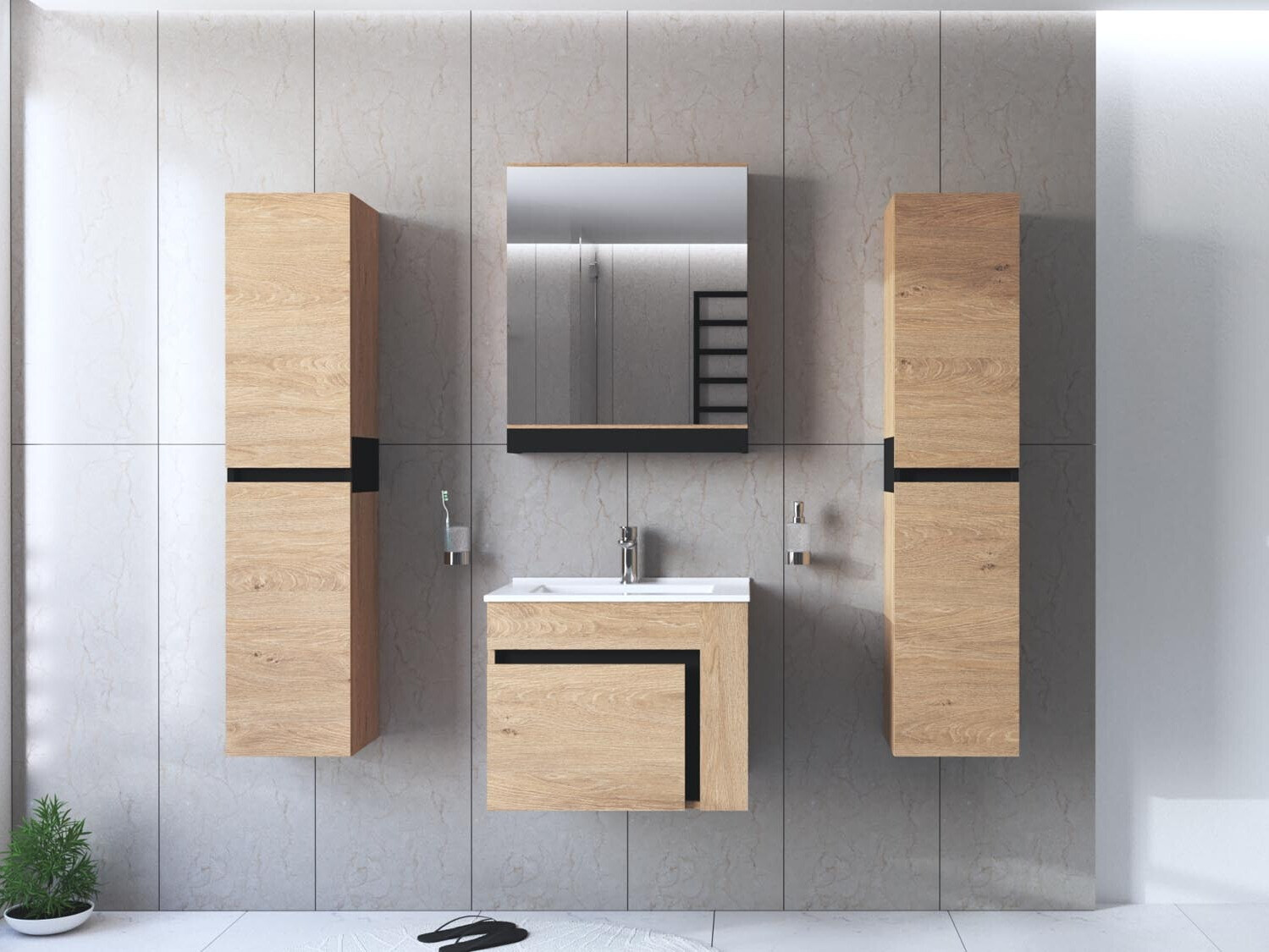 Vannas istabas skapis ar spoguli Fenetra 103